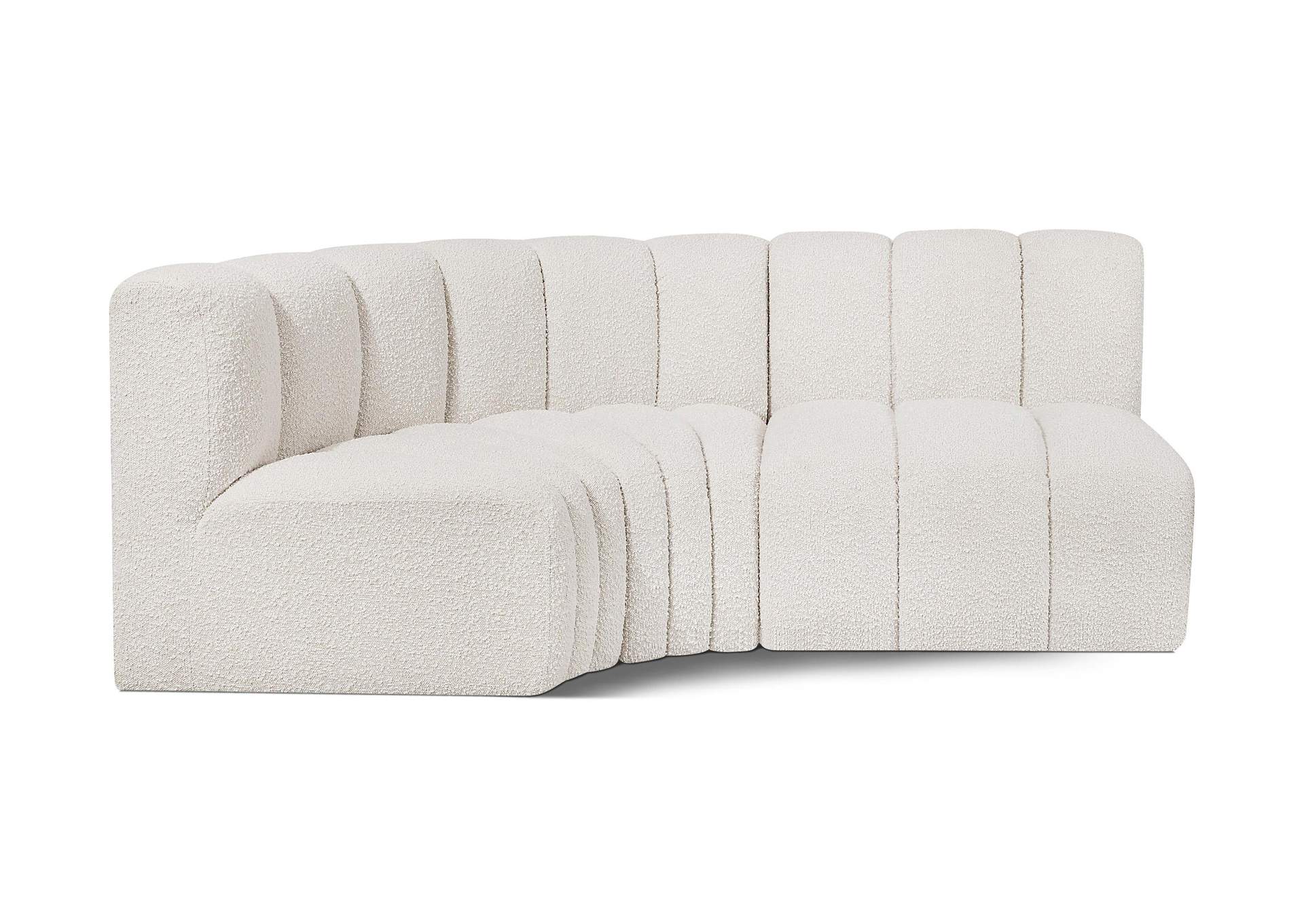 Arc Cream Boucle Fabric Modular Sofa,Meridian Furniture