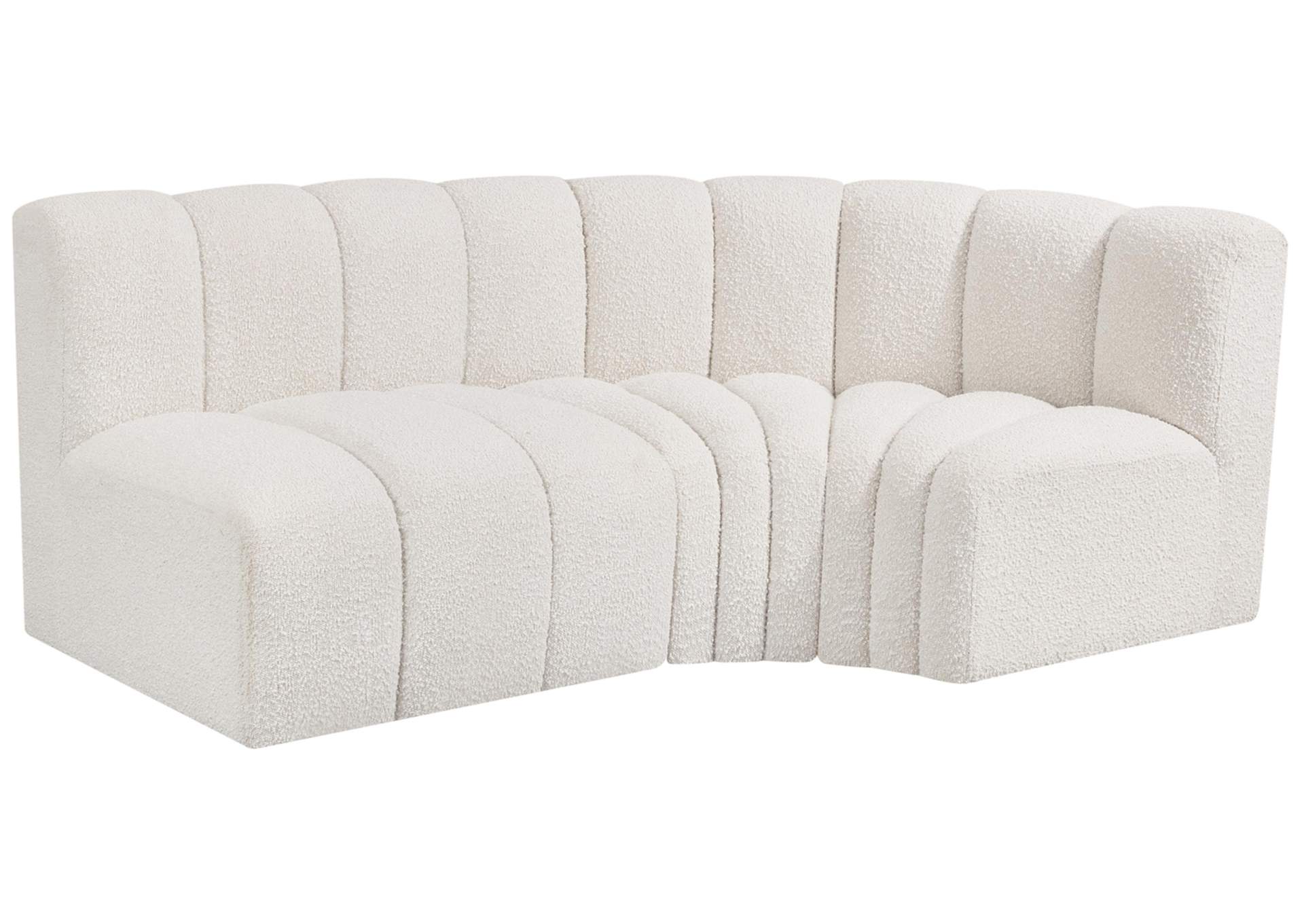 Arc Cream Boucle Fabric Modular Sofa,Meridian Furniture