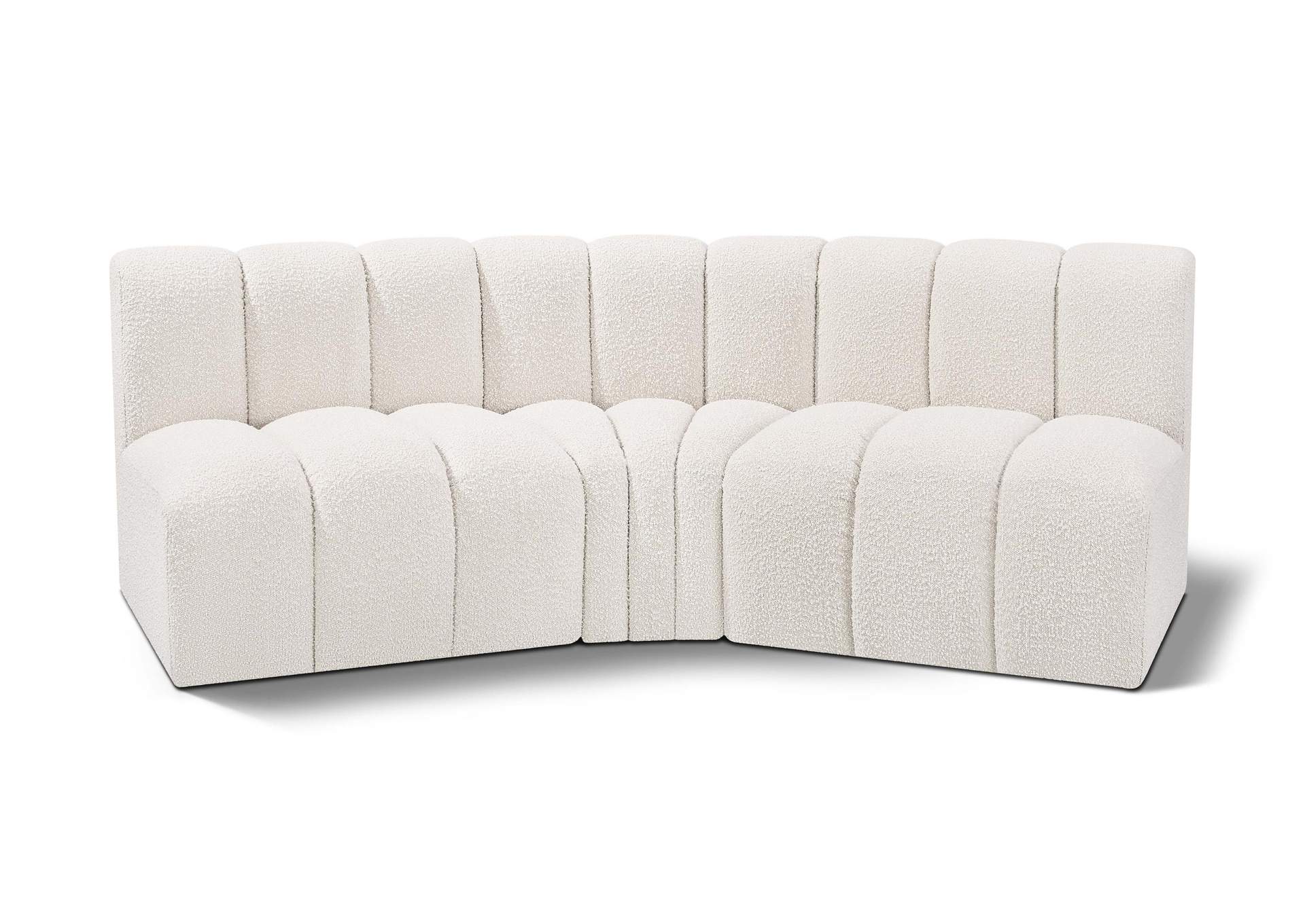 Arc Cream Boucle Fabric Modular Sofa,Meridian Furniture