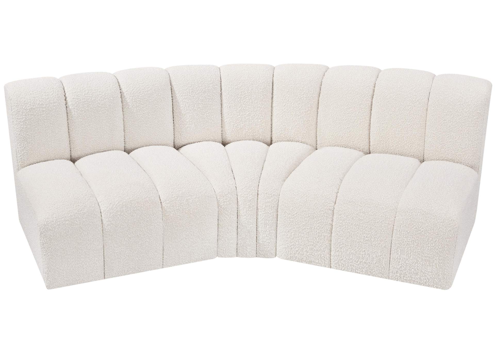 Arc Cream Boucle Fabric Modular Sofa,Meridian Furniture