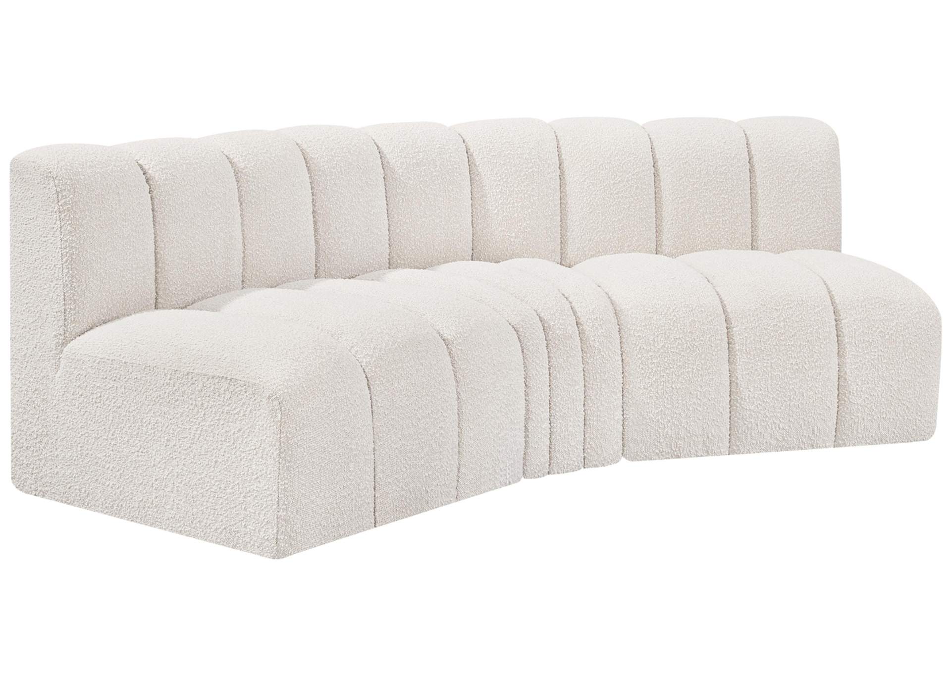 Arc Cream Boucle Fabric Modular Sofa,Meridian Furniture