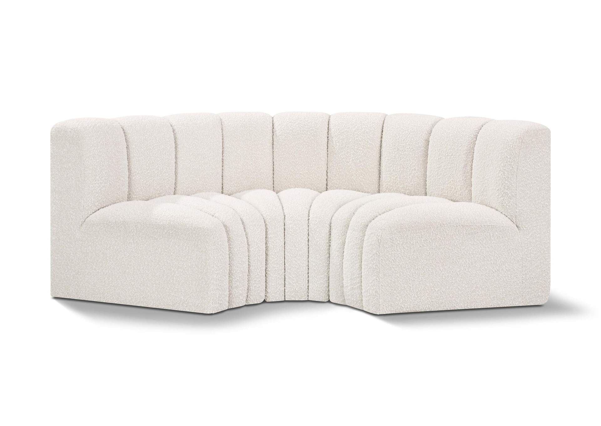 Arc Cream Boucle Fabric Modular Sofa,Meridian Furniture