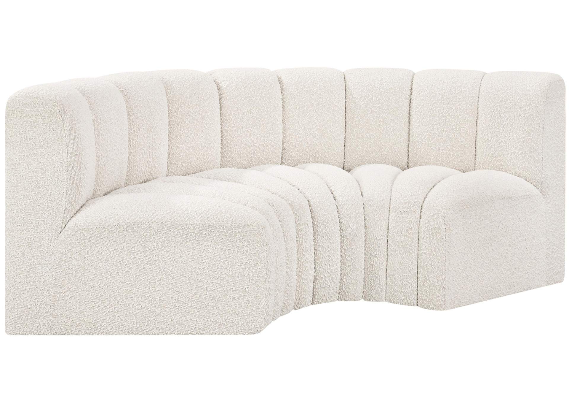 Arc Cream Boucle Fabric Modular Sofa,Meridian Furniture