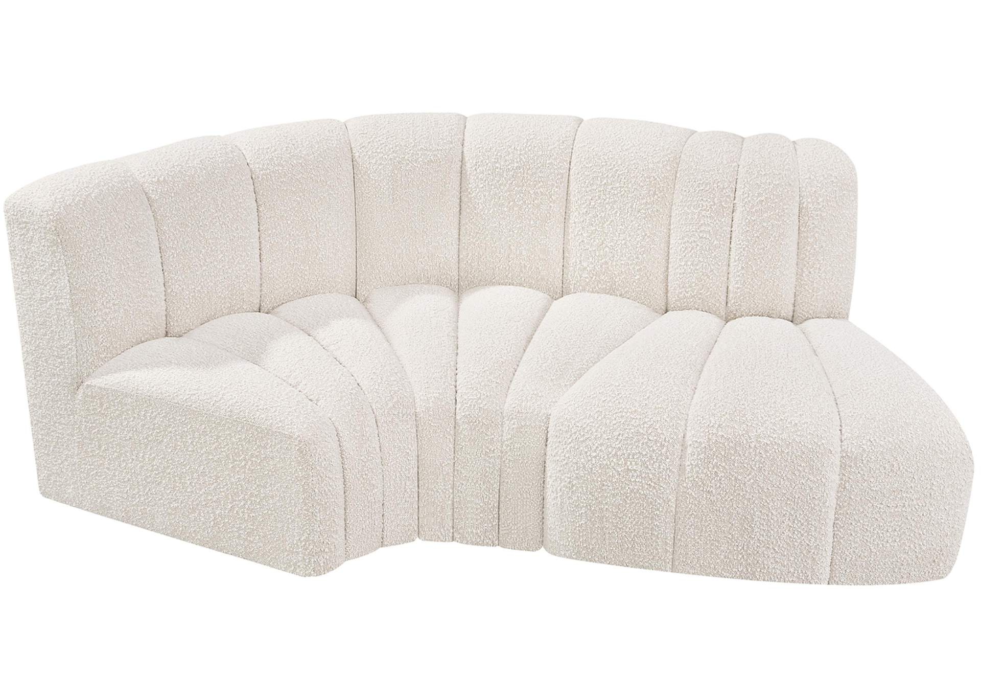 Arc Cream Boucle Fabric Modular Sofa,Meridian Furniture