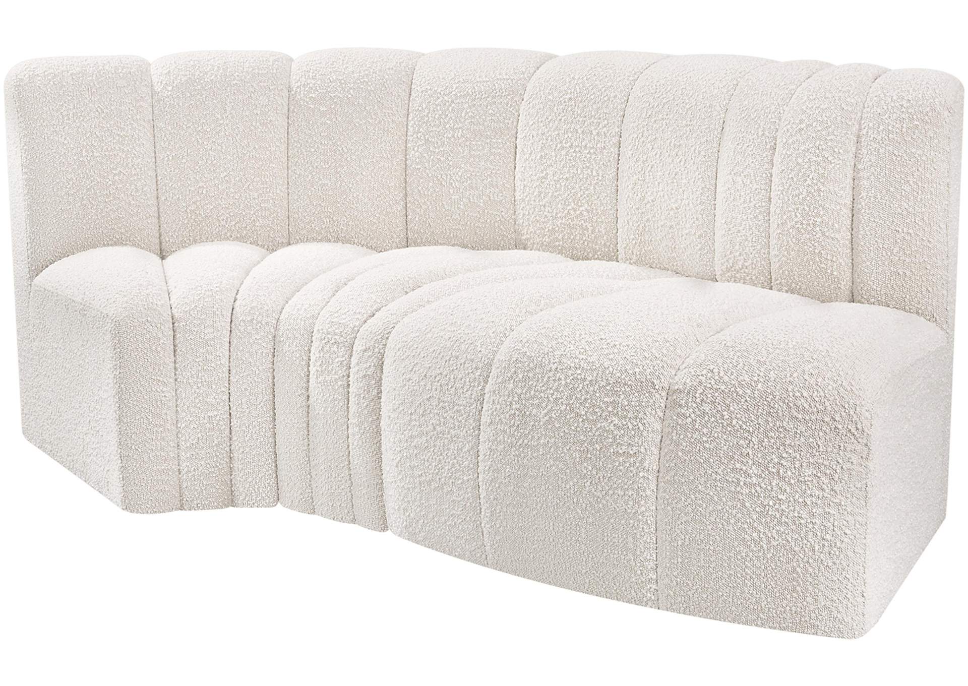 Arc Cream Boucle Fabric Modular Sofa,Meridian Furniture