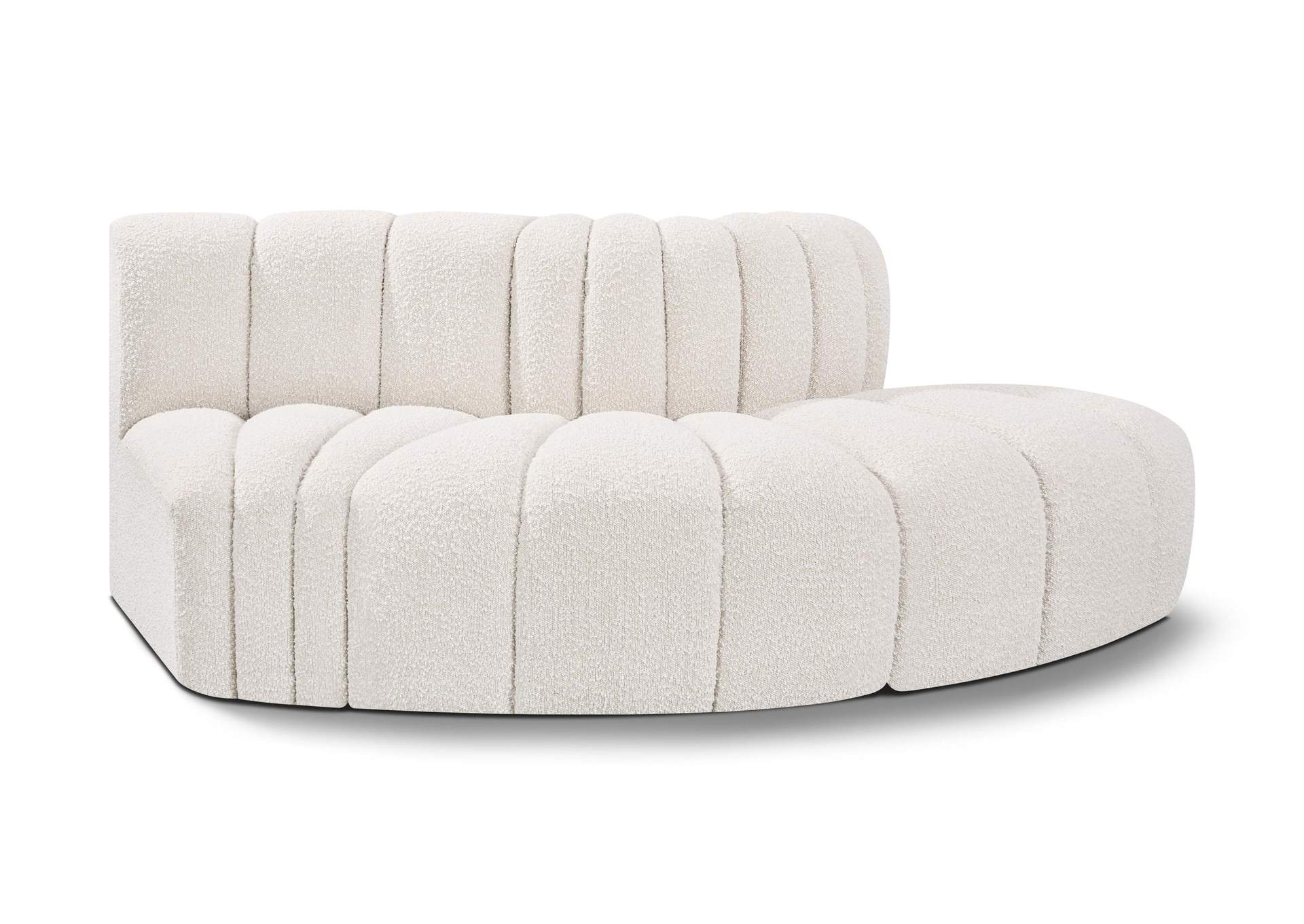 Arc Cream Boucle Fabric Modular Sofa,Meridian Furniture