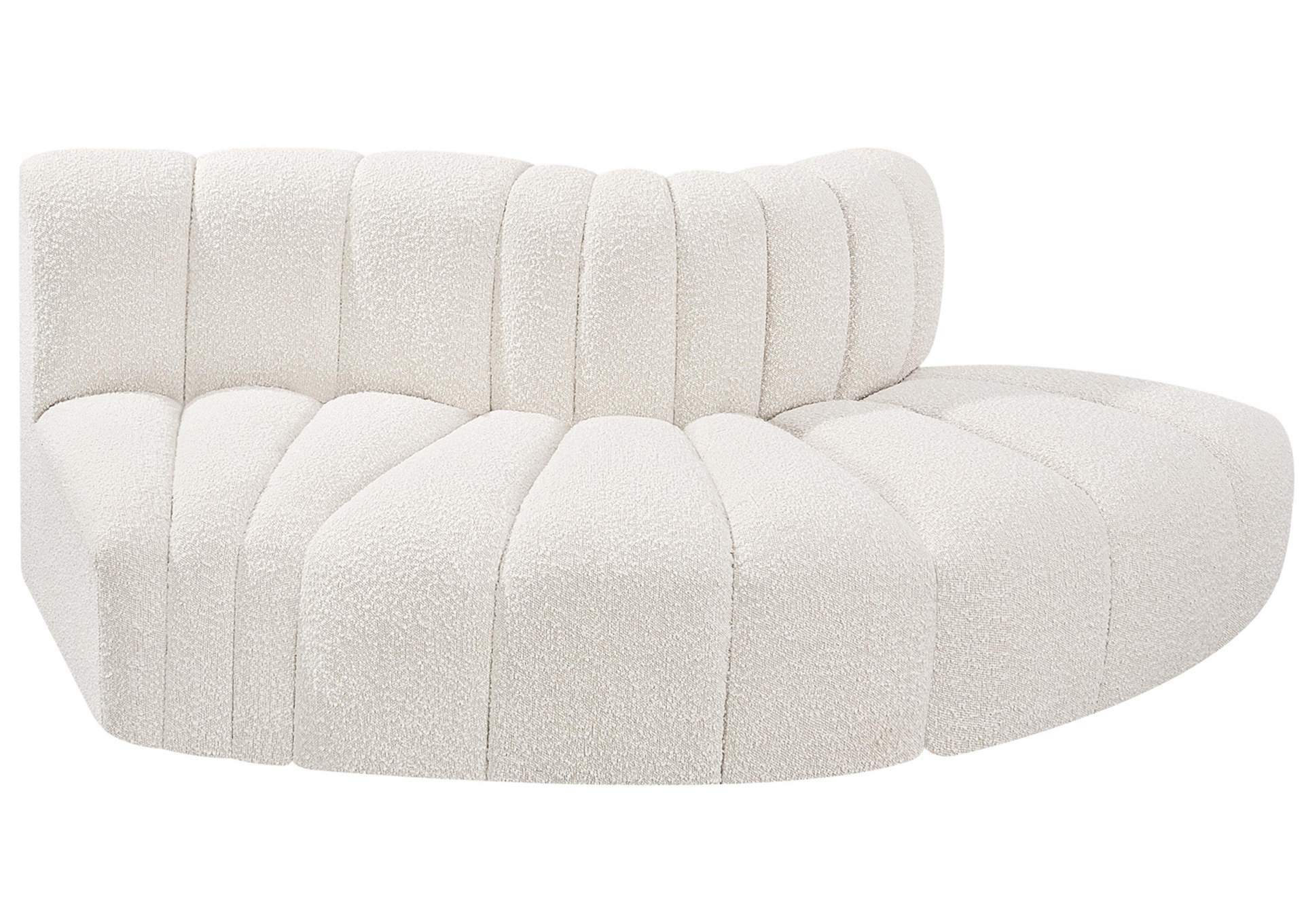 Arc Cream Boucle Fabric Modular Sofa,Meridian Furniture