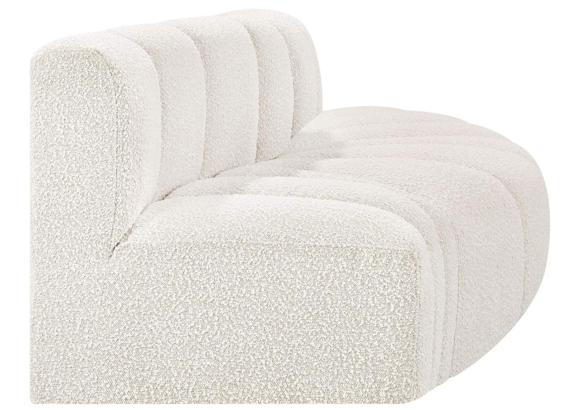 Arc Cream Boucle Fabric Modular Sofa,Meridian Furniture