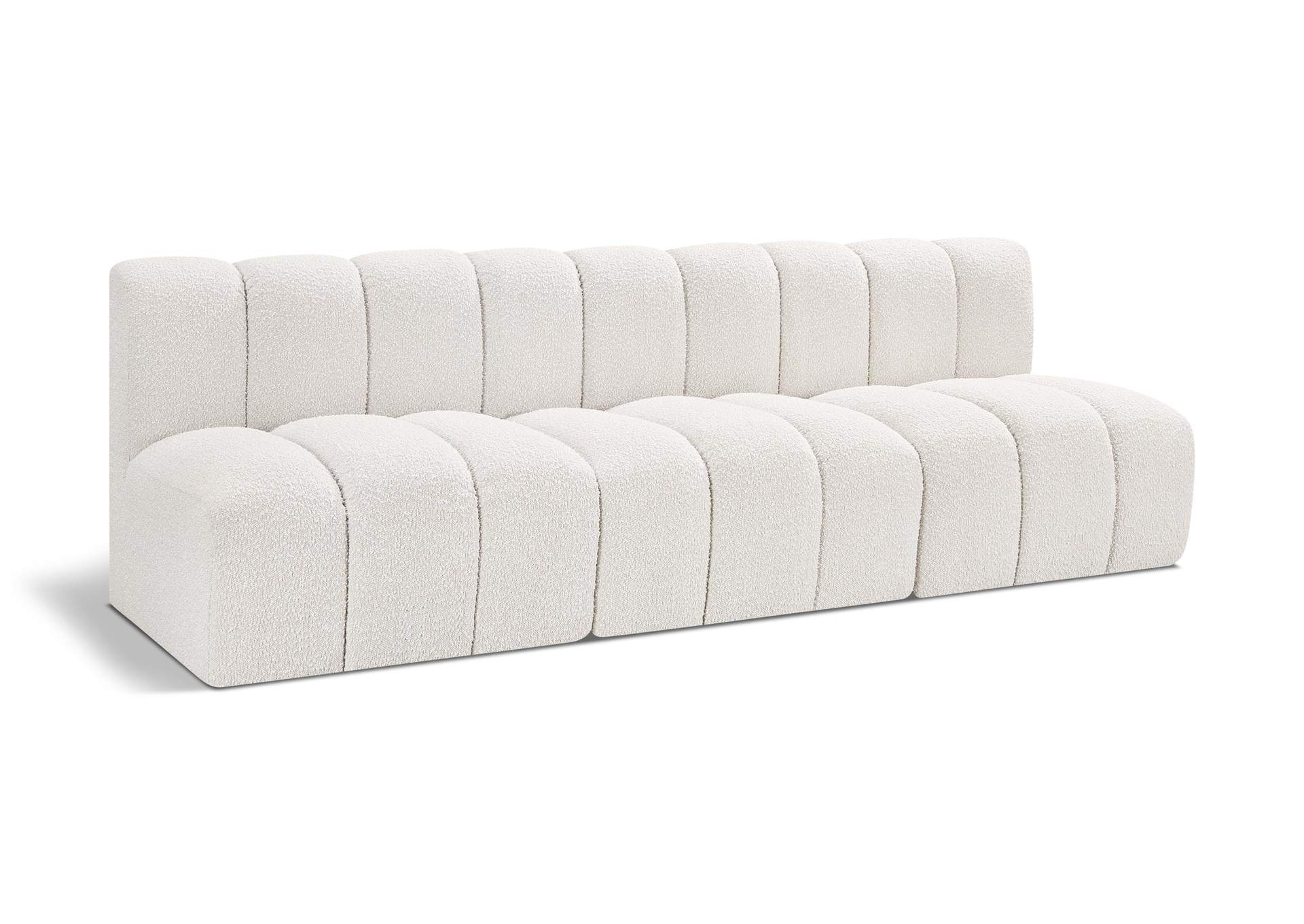 Arc Cream Boucle Fabric Modular Sofa,Meridian Furniture