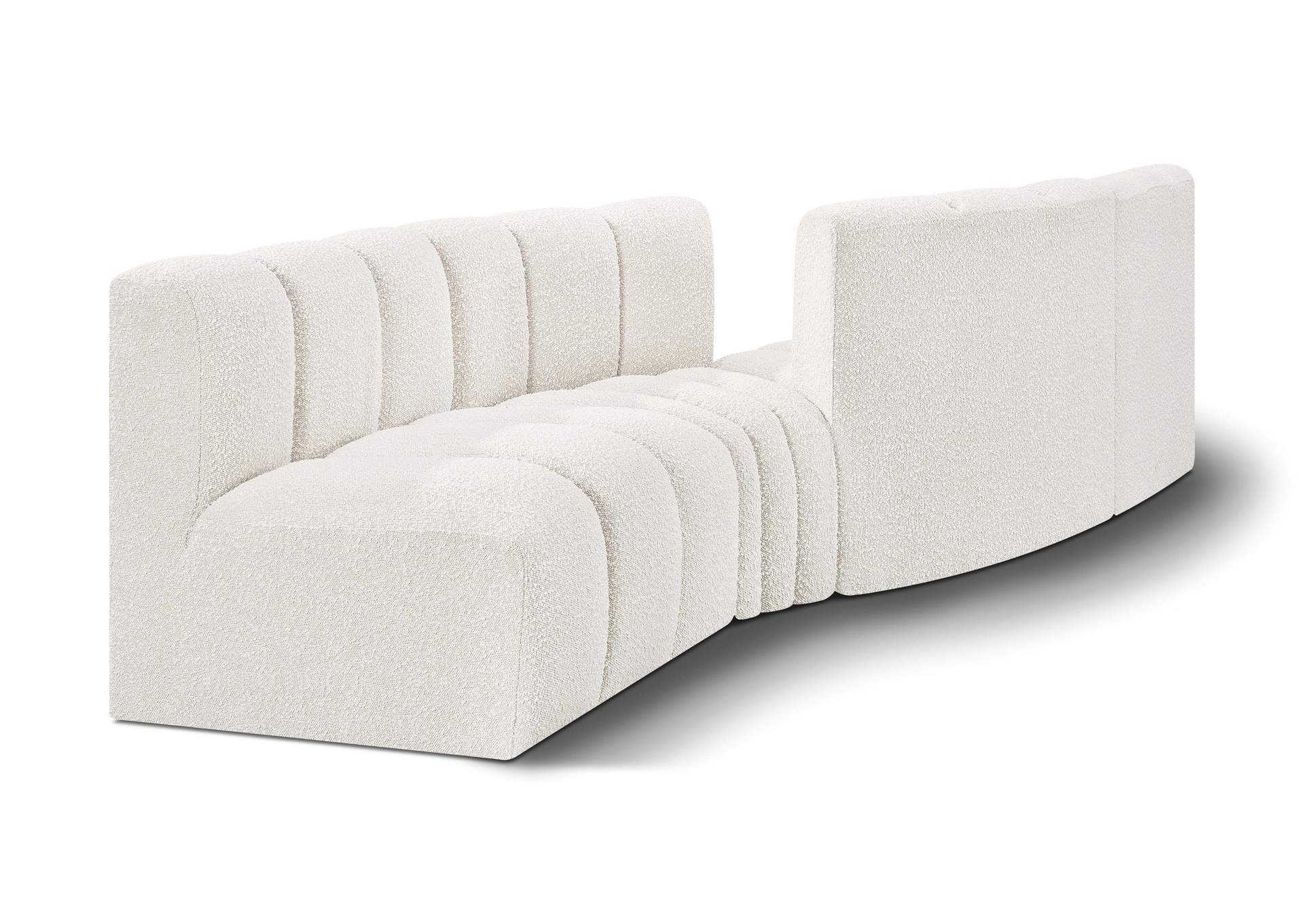 Arc Cream Boucle Fabric Modular Sofa,Meridian Furniture