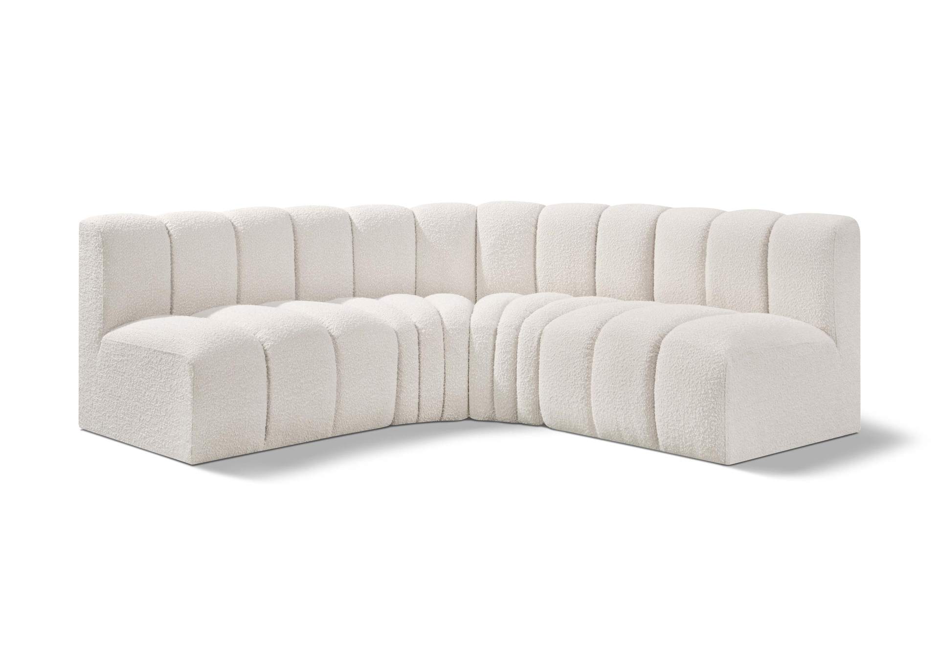 Arc Cream Boucle Fabric Modular Sofa,Meridian Furniture