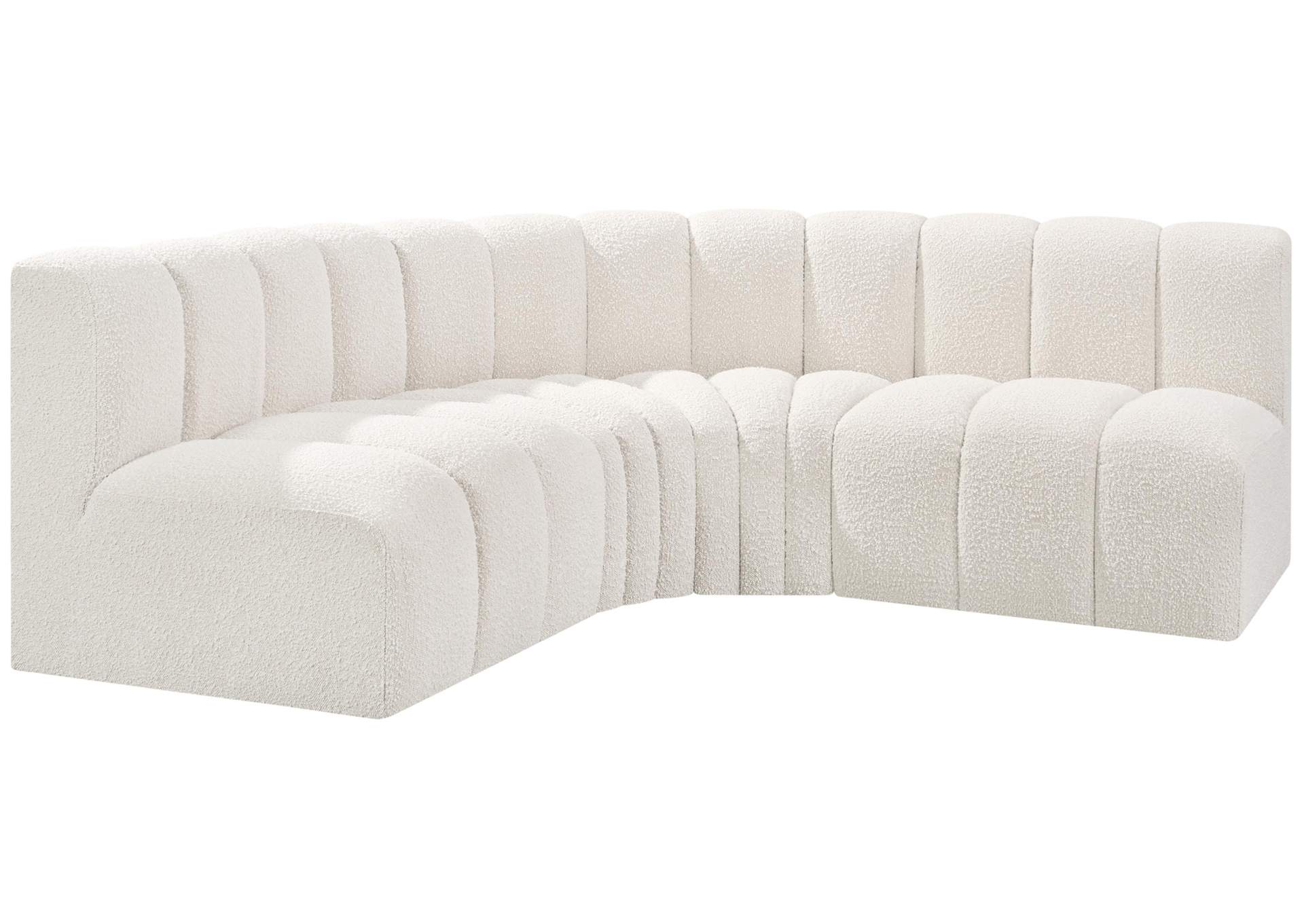 Arc Cream Boucle Fabric Modular Sofa,Meridian Furniture