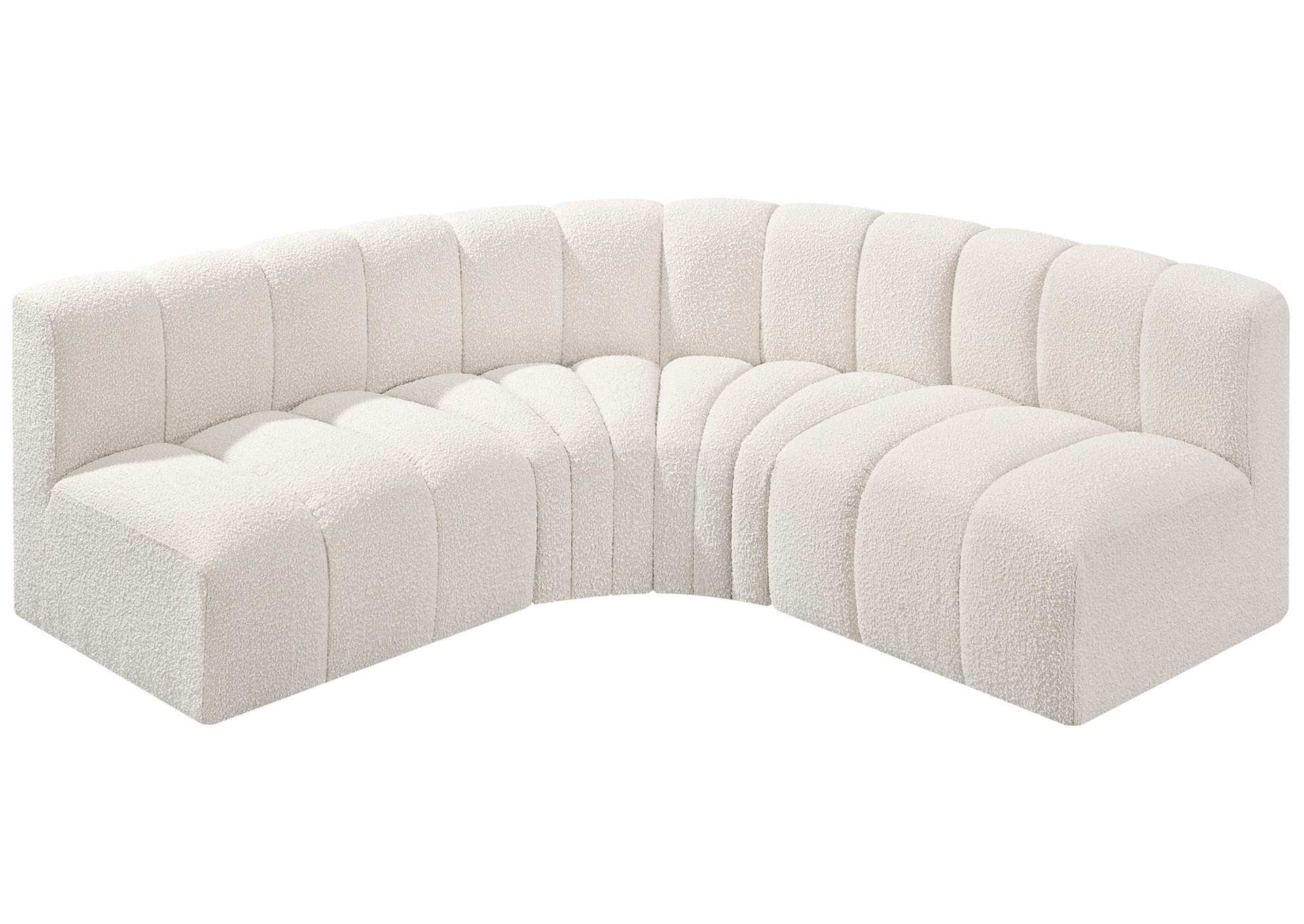 Arc Cream Boucle Fabric Modular Sofa,Meridian Furniture