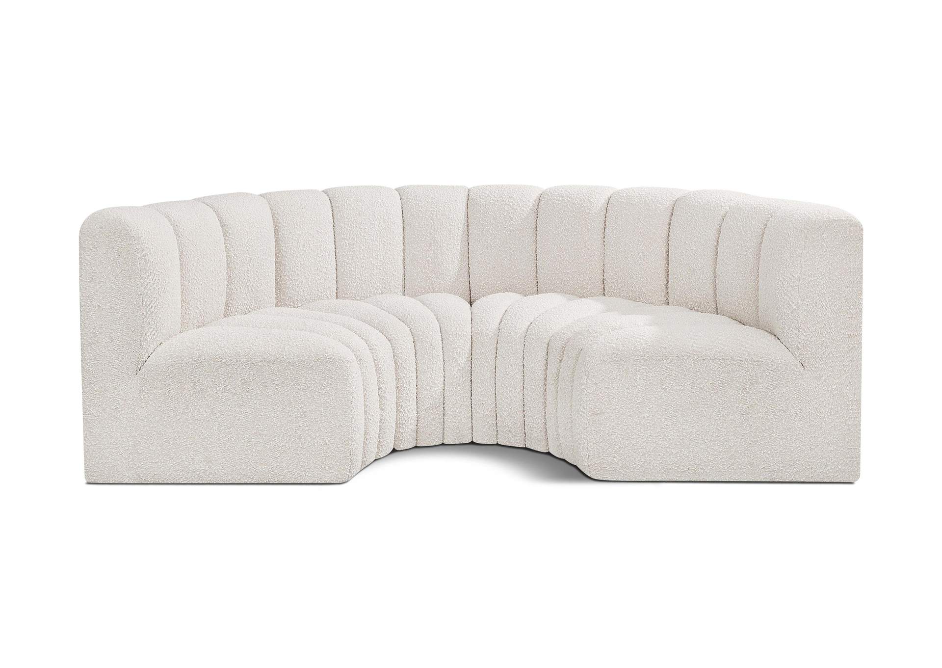 Arc Cream Boucle Fabric Modular Sofa,Meridian Furniture