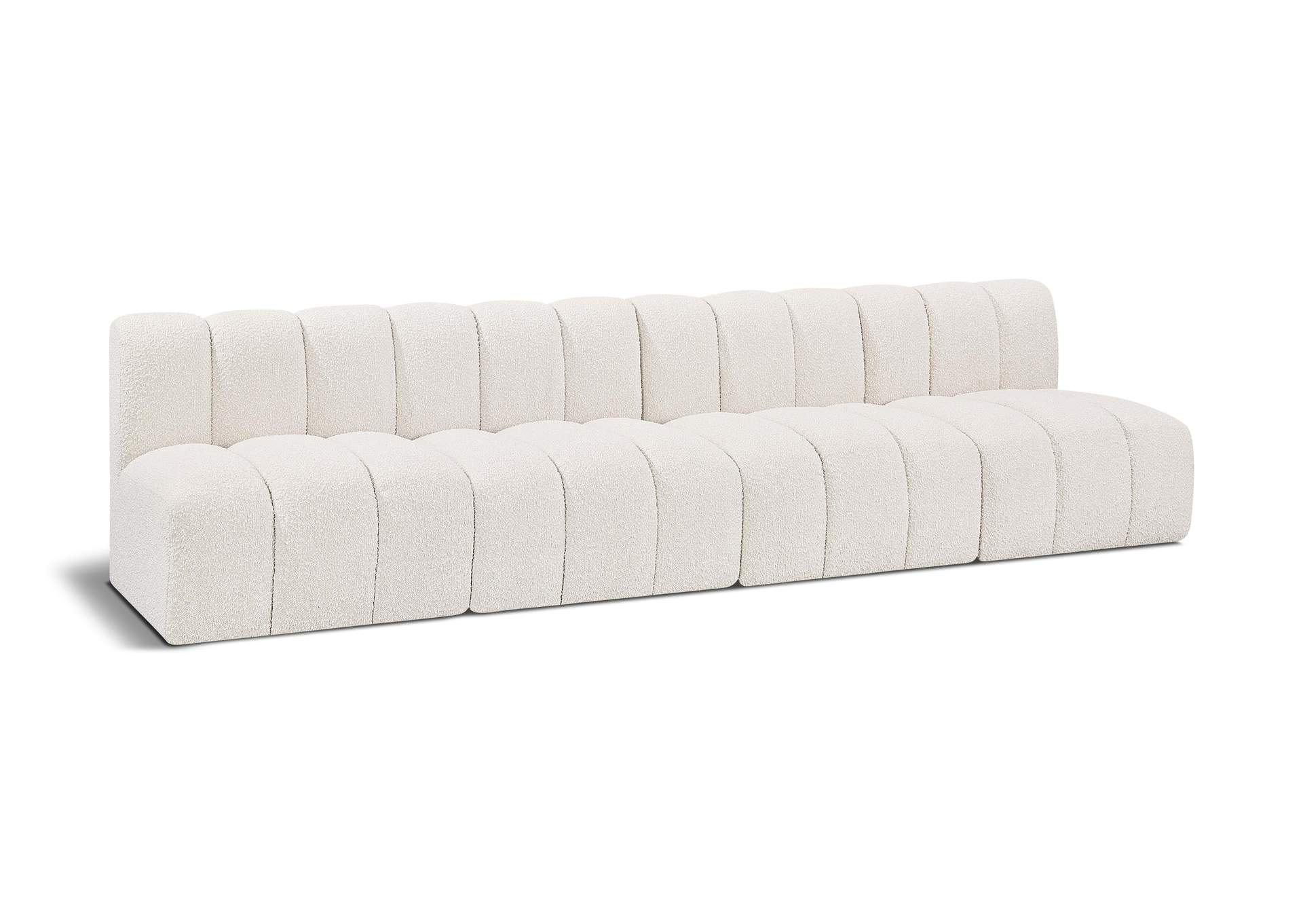 Arc Cream Boucle Fabric Modular Sofa,Meridian Furniture