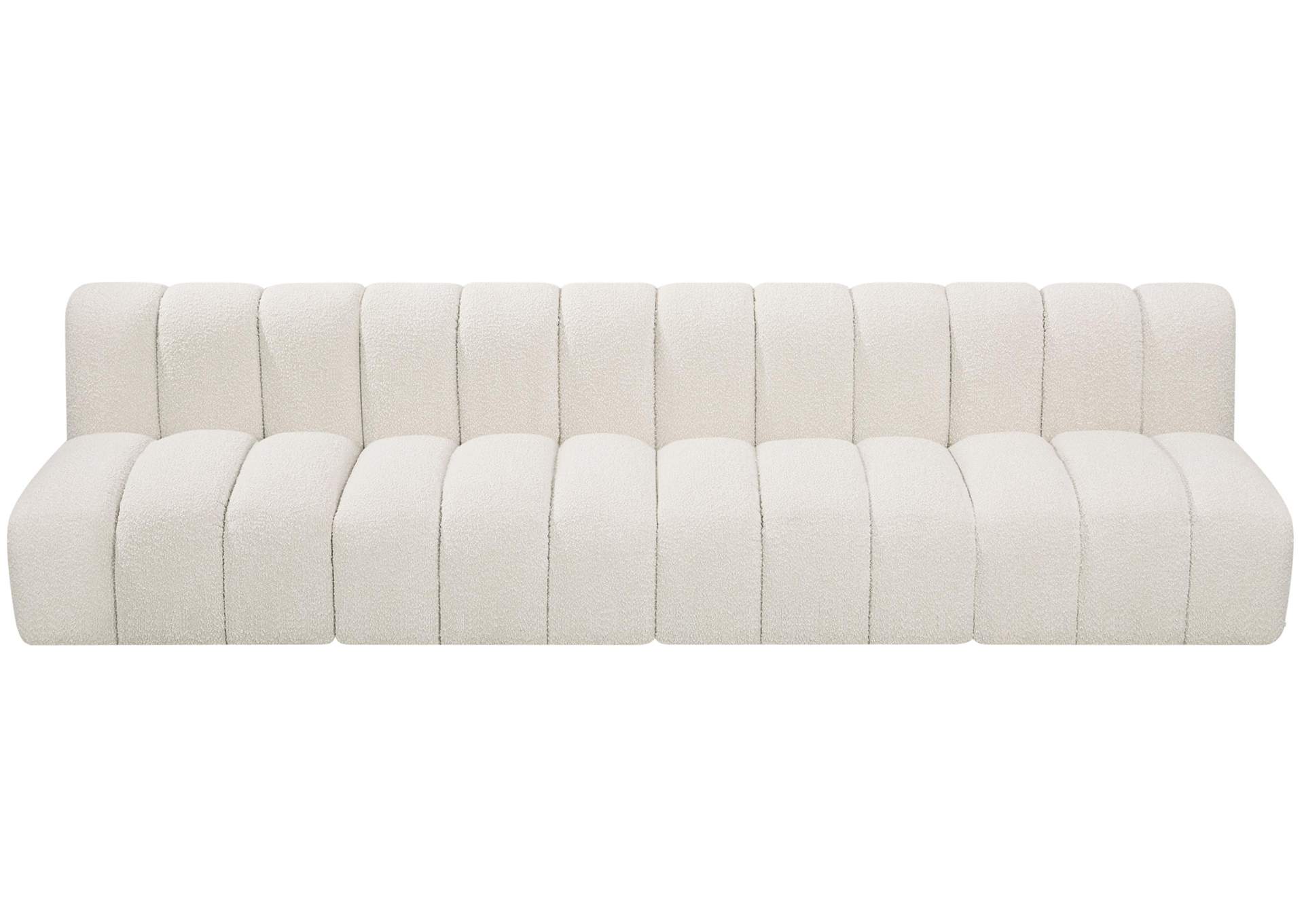 Arc Cream Boucle Fabric Modular Sofa,Meridian Furniture