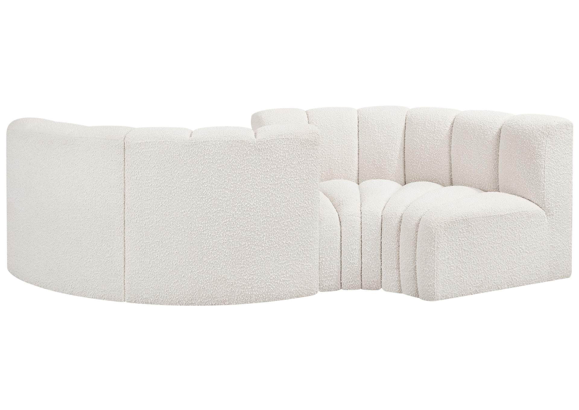 Arc Cream Boucle Fabric Modular Sofa,Meridian Furniture