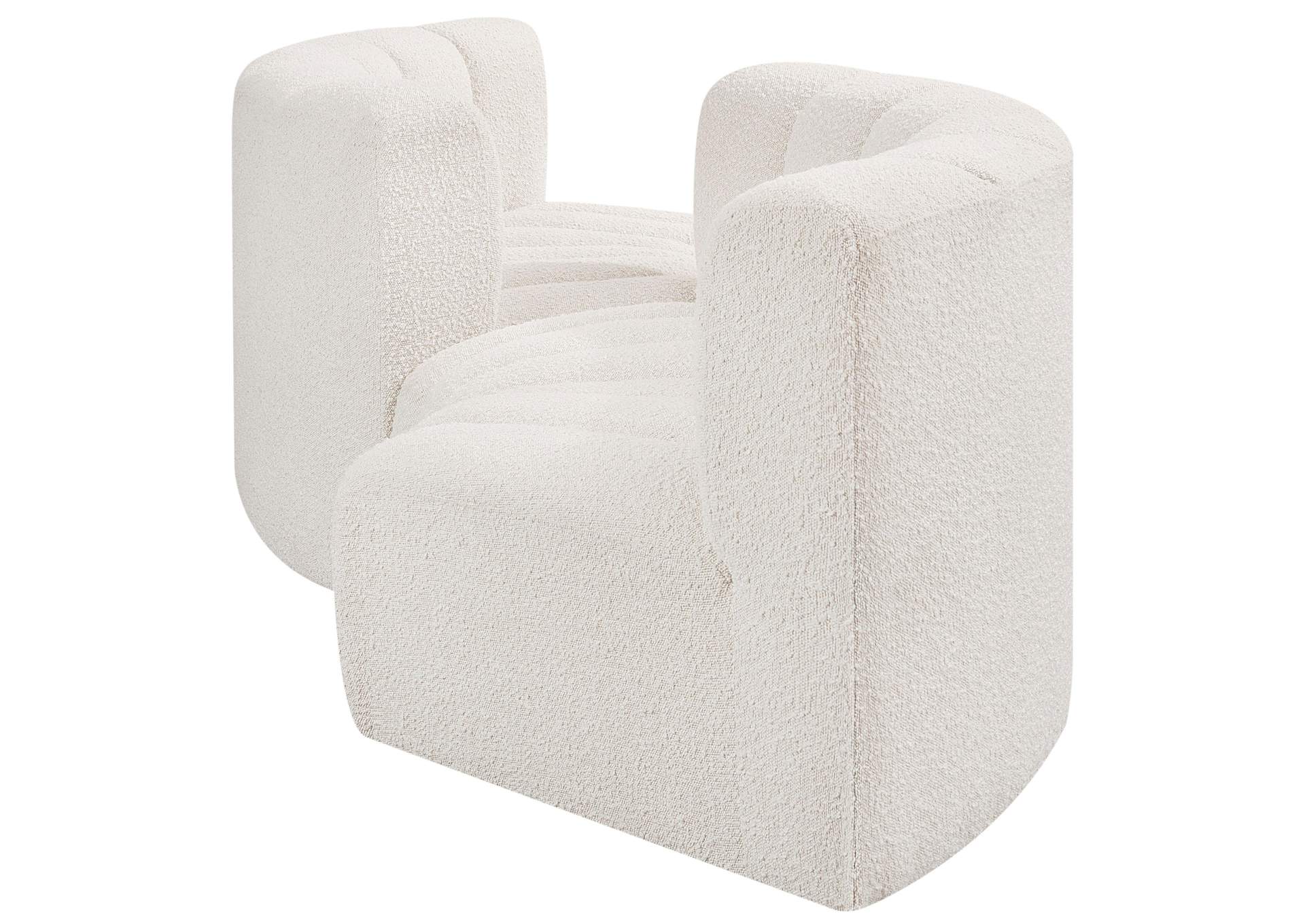 Arc Cream Boucle Fabric Modular Sofa,Meridian Furniture