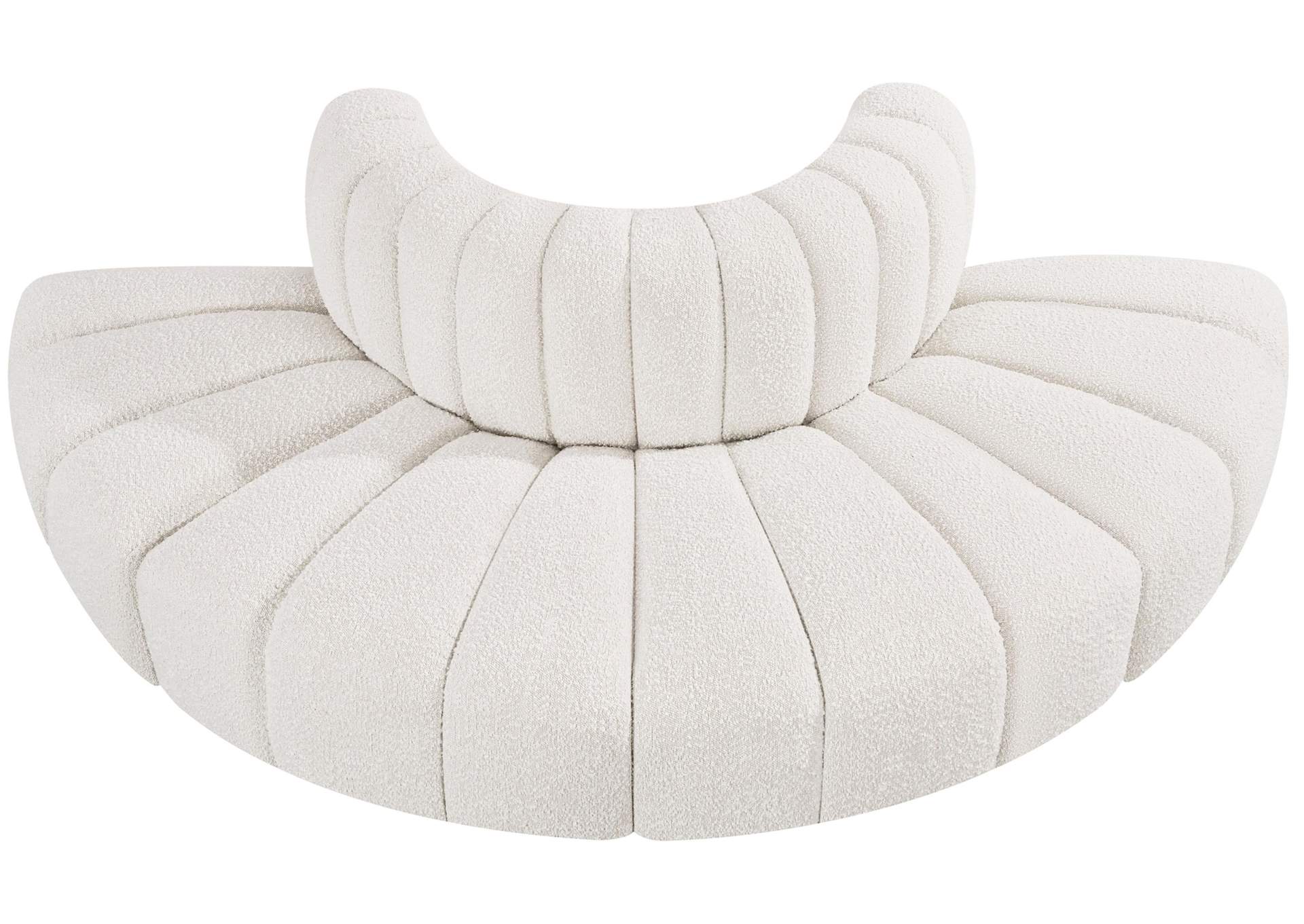 Arc Cream Boucle Fabric Modular Sofa,Meridian Furniture