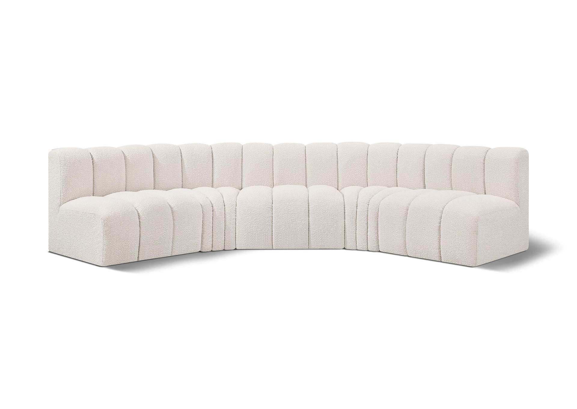 Arc Cream Boucle Fabric Modular Sofa,Meridian Furniture