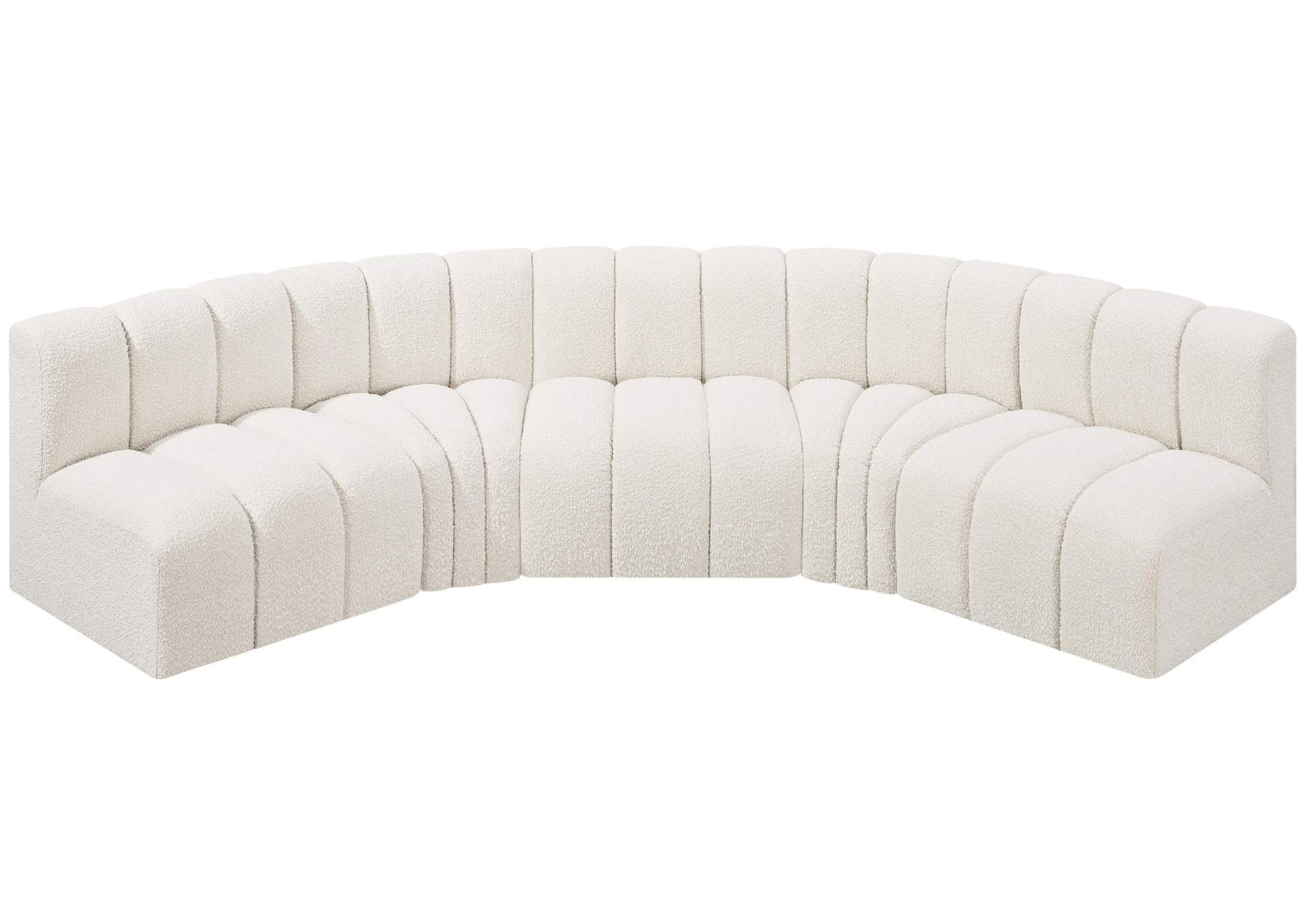 Arc Cream Boucle Fabric Modular Sofa,Meridian Furniture