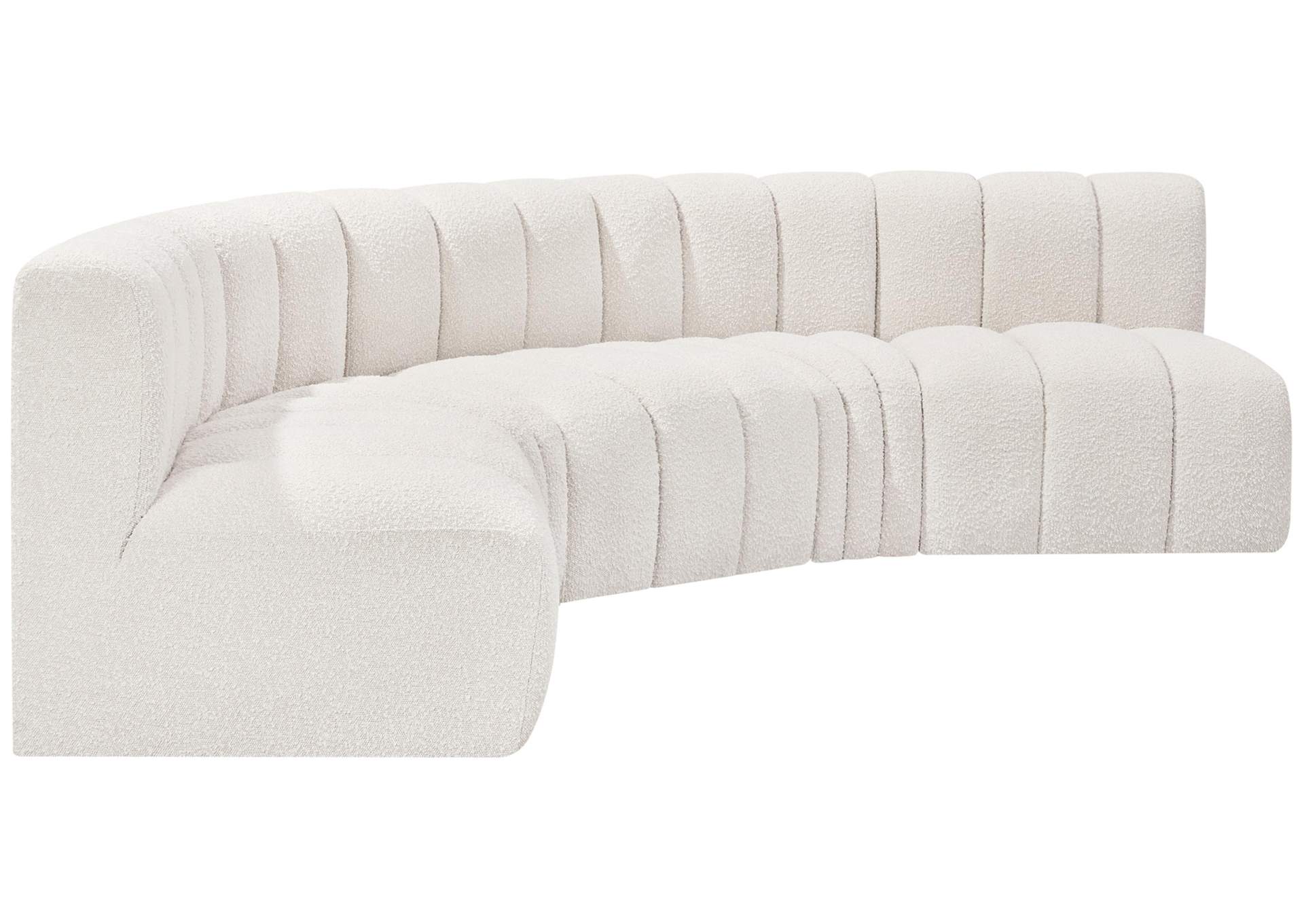 Arc Cream Boucle Fabric Modular Sofa,Meridian Furniture