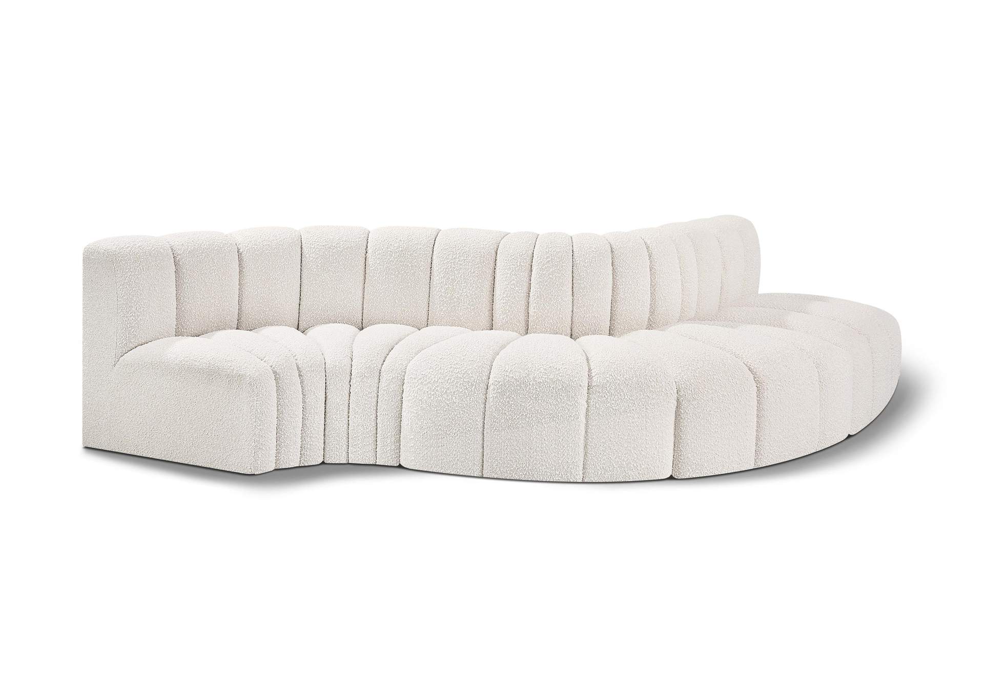 Arc Cream Boucle Fabric Modular Sofa,Meridian Furniture