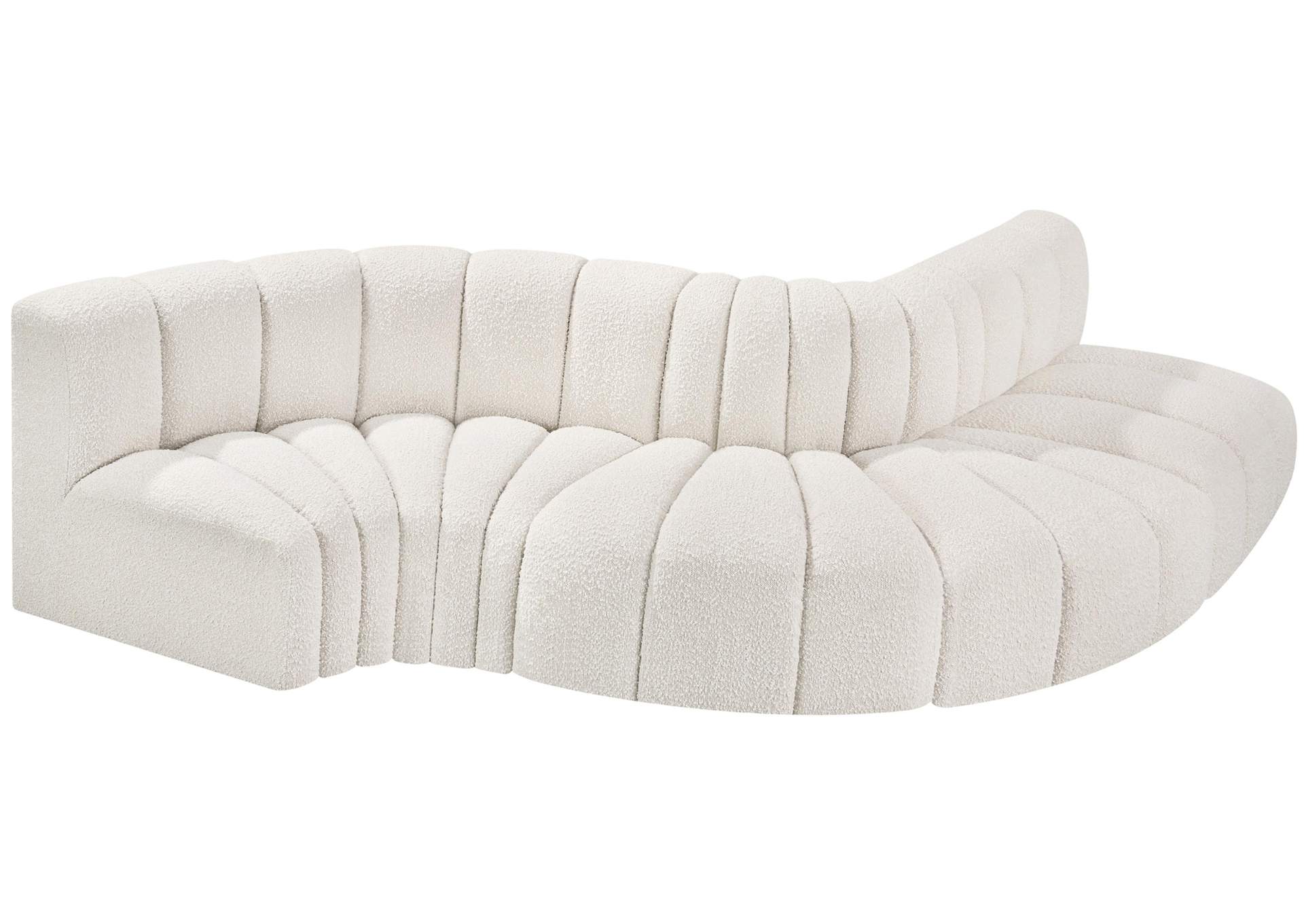 Arc Cream Boucle Fabric Modular Sofa,Meridian Furniture