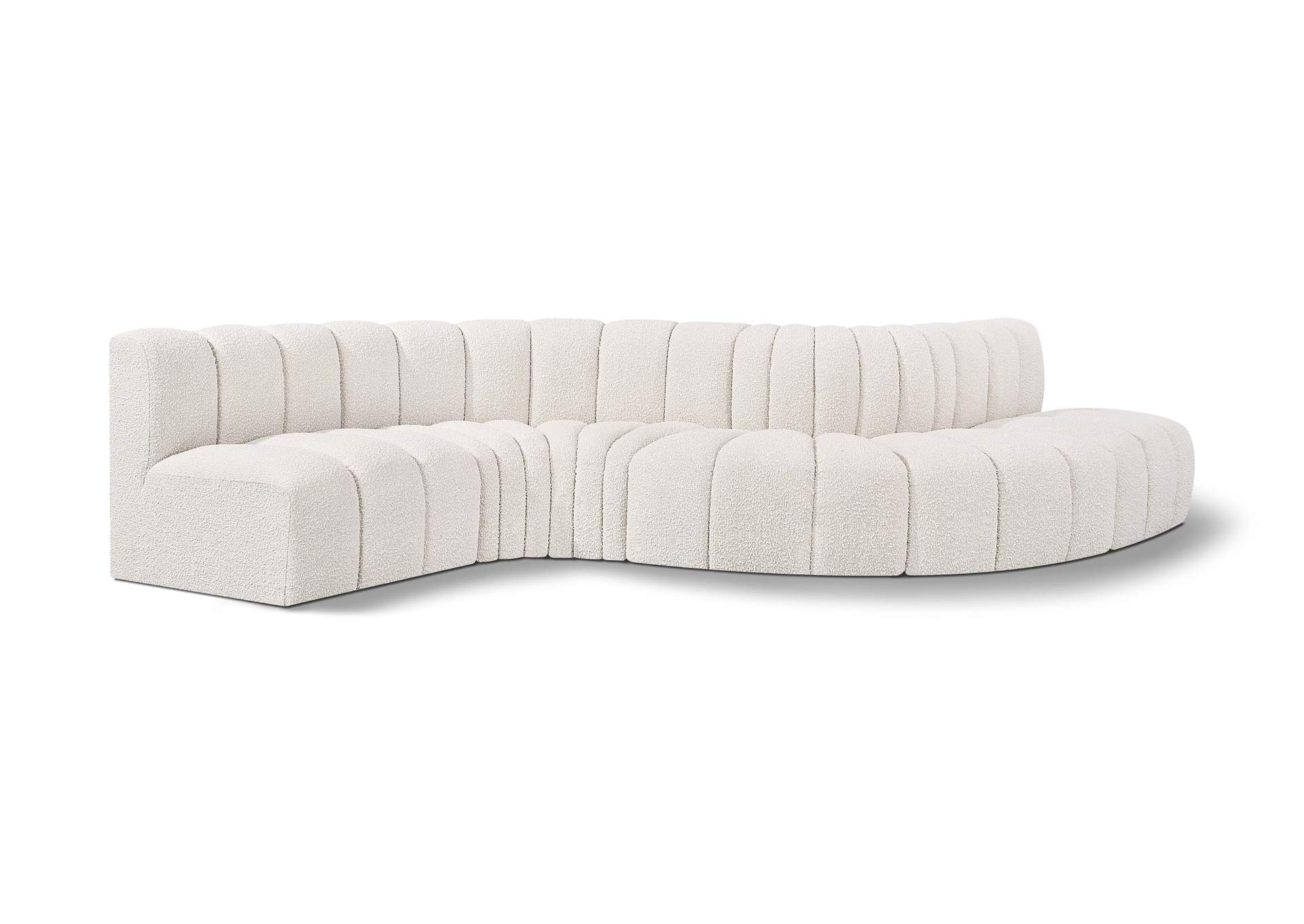 Arc Cream Boucle Fabric Modular Sofa,Meridian Furniture