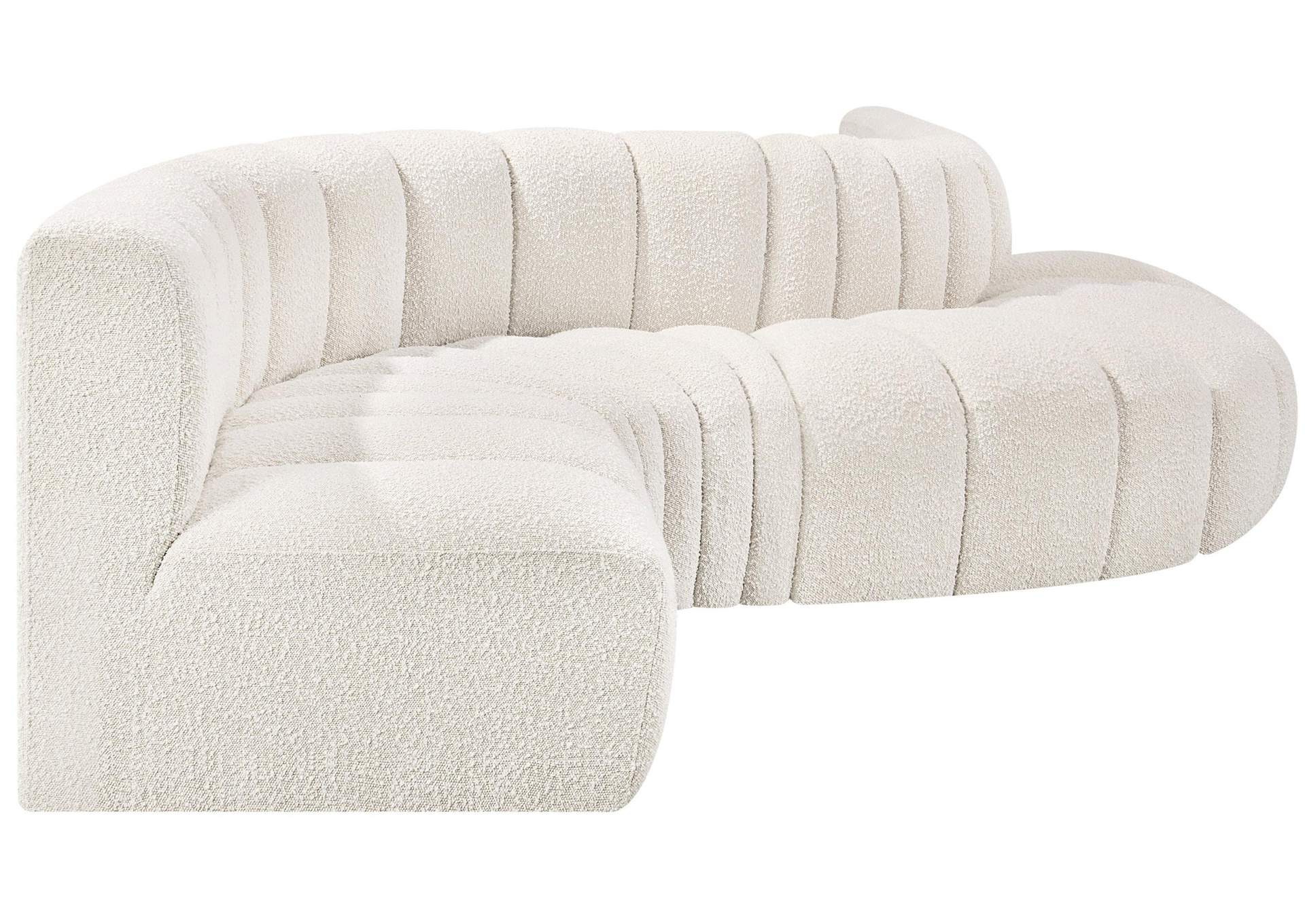 Arc Cream Boucle Fabric Modular Sofa,Meridian Furniture