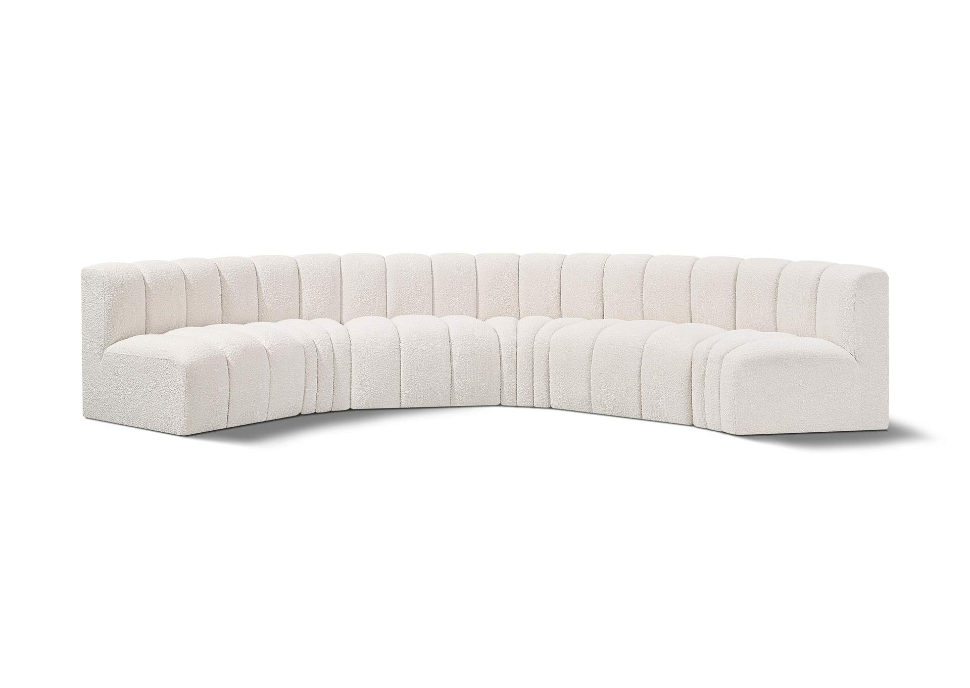 Arc Cream Boucle Fabric Modular Sofa,Meridian Furniture