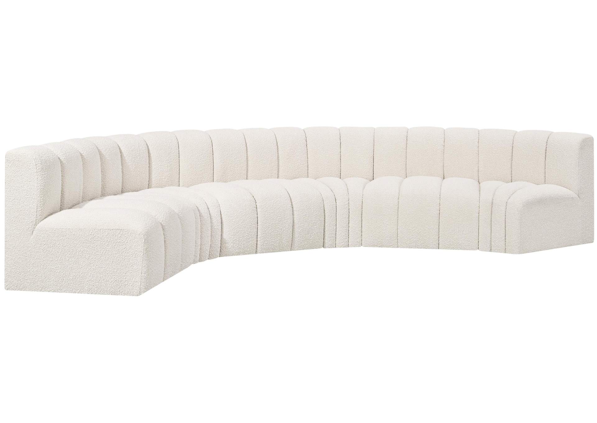 Arc Cream Boucle Fabric Modular Sofa,Meridian Furniture