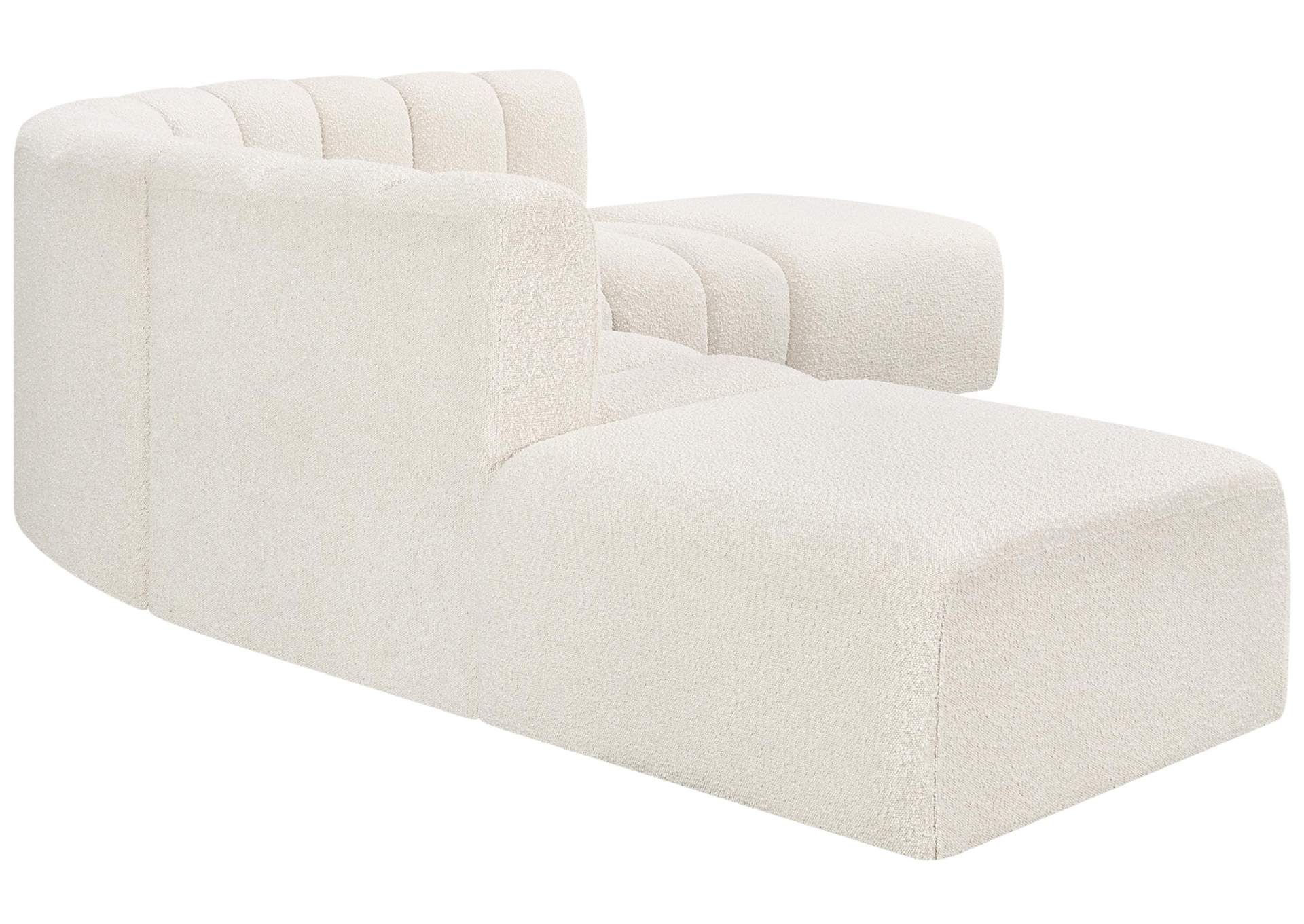 Arc Cream Boucle Fabric Modular Sofa,Meridian Furniture