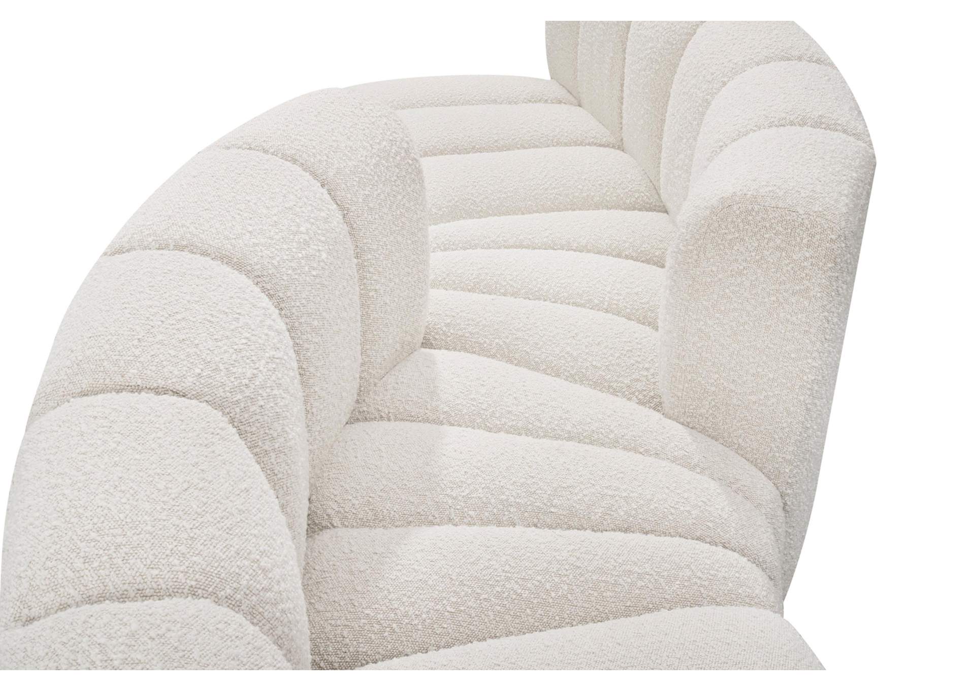 Arc Cream Boucle Fabric Modular Sofa,Meridian Furniture