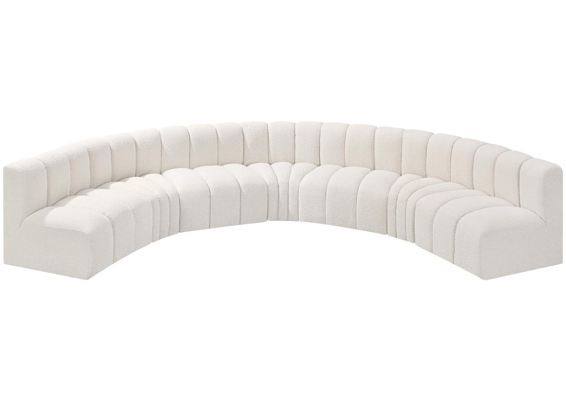 Arc Cream Boucle Fabric Modular Sofa,Meridian Furniture