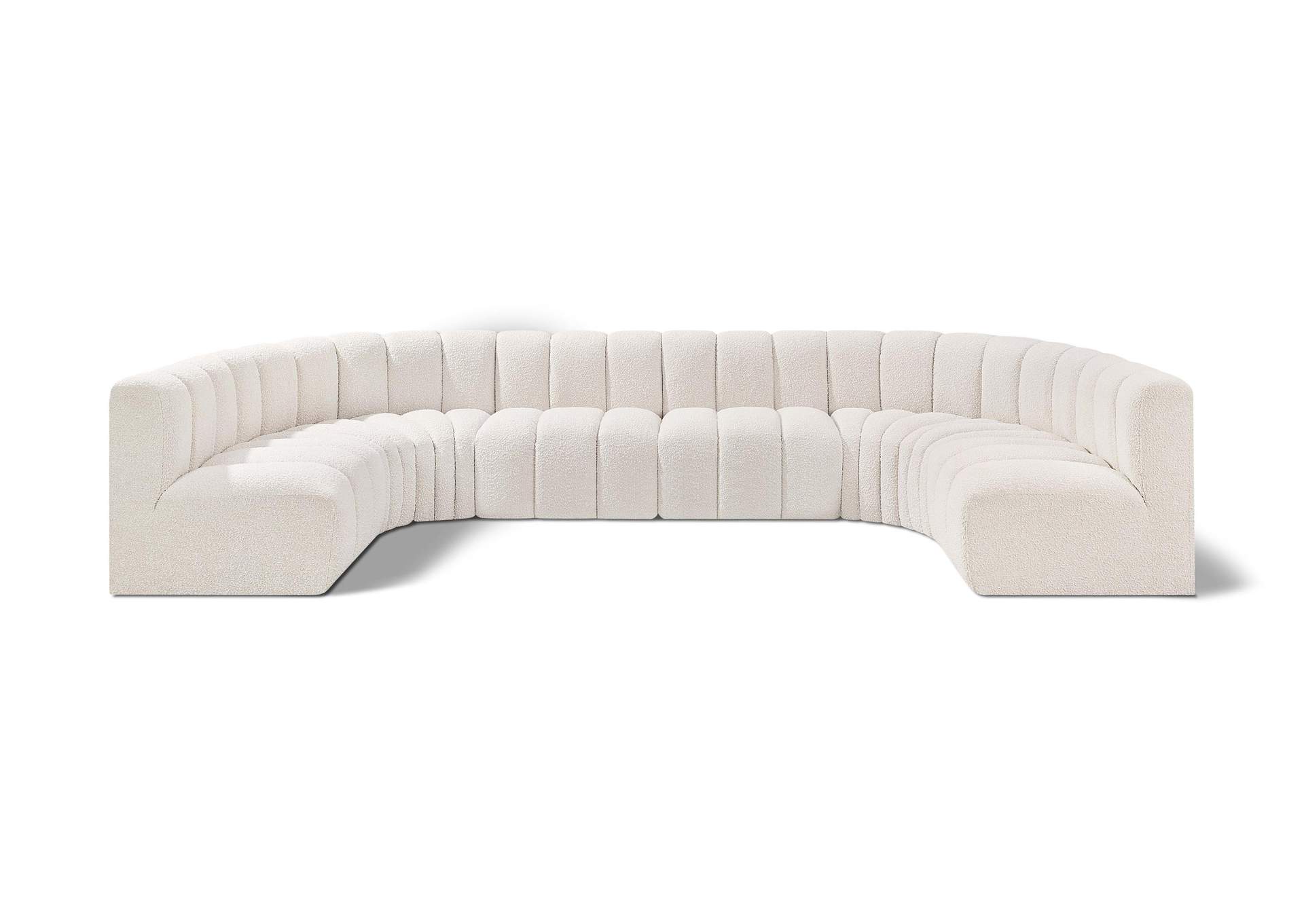 Arc Cream Boucle Fabric Modular Sofa,Meridian Furniture