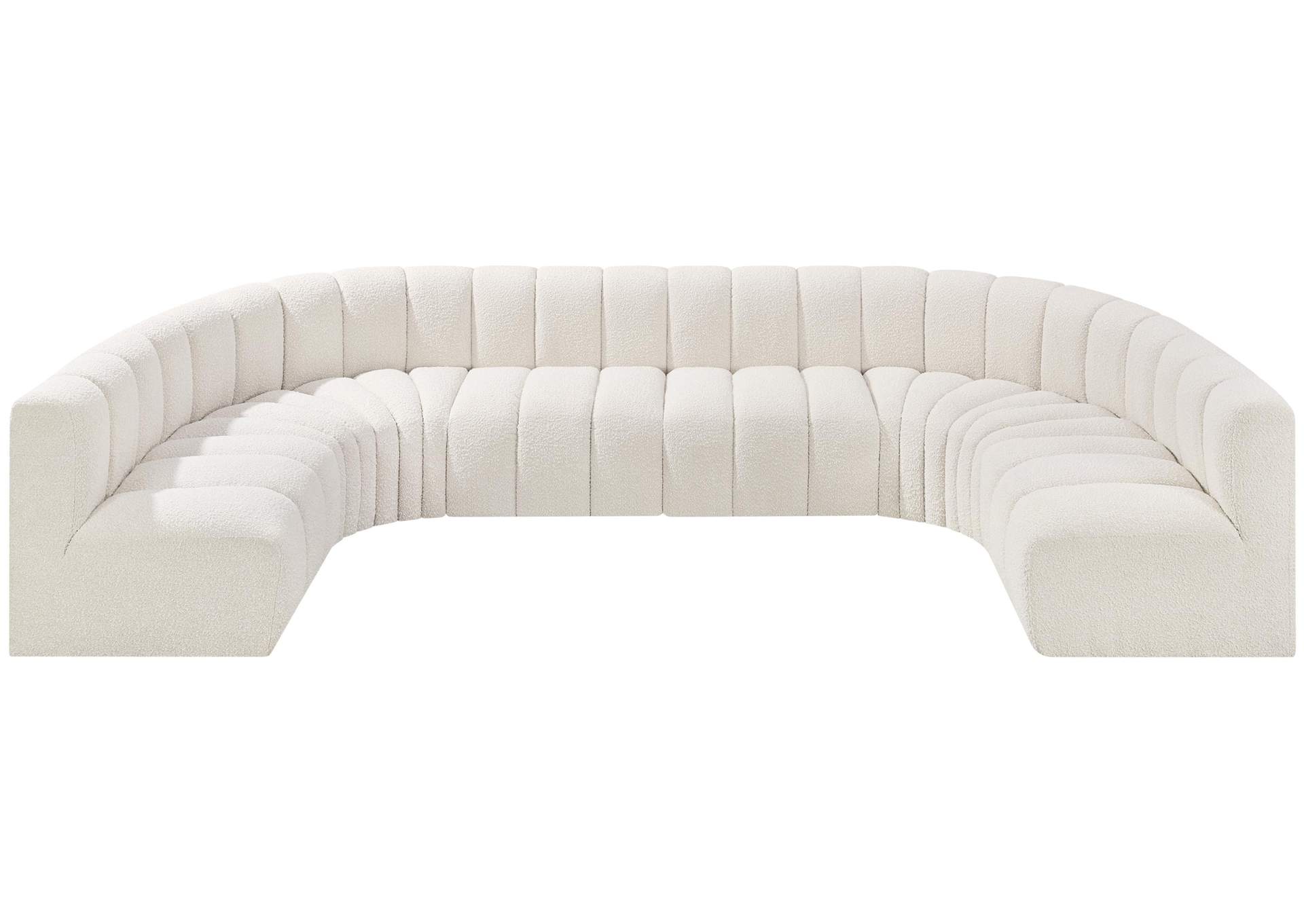 Arc Cream Boucle Fabric Modular Sofa,Meridian Furniture