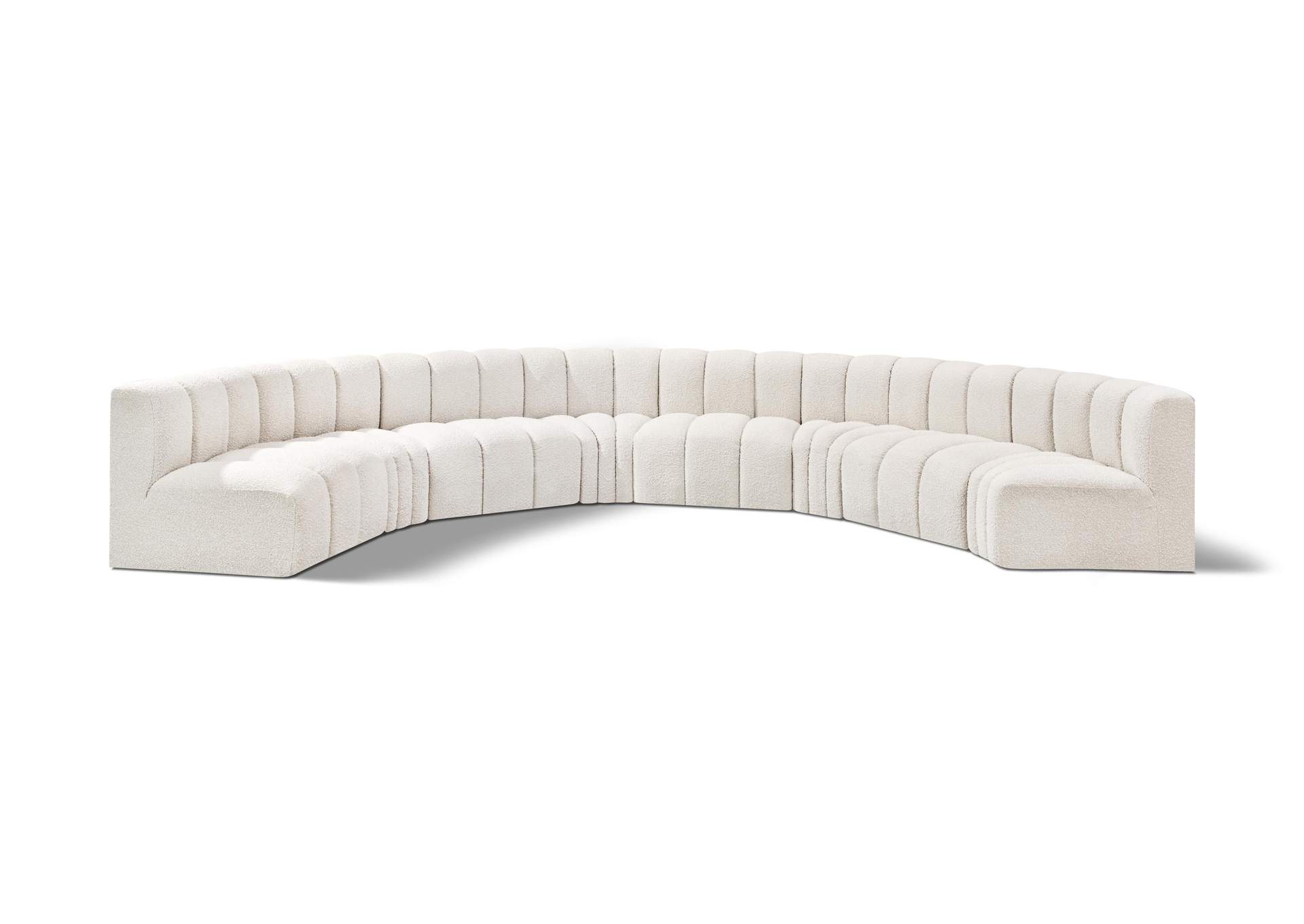 Arc Cream Boucle Fabric Modular Sofa,Meridian Furniture