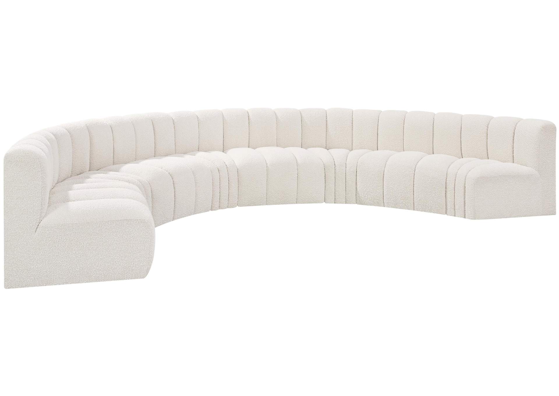 Arc Cream Boucle Fabric Modular Sofa,Meridian Furniture