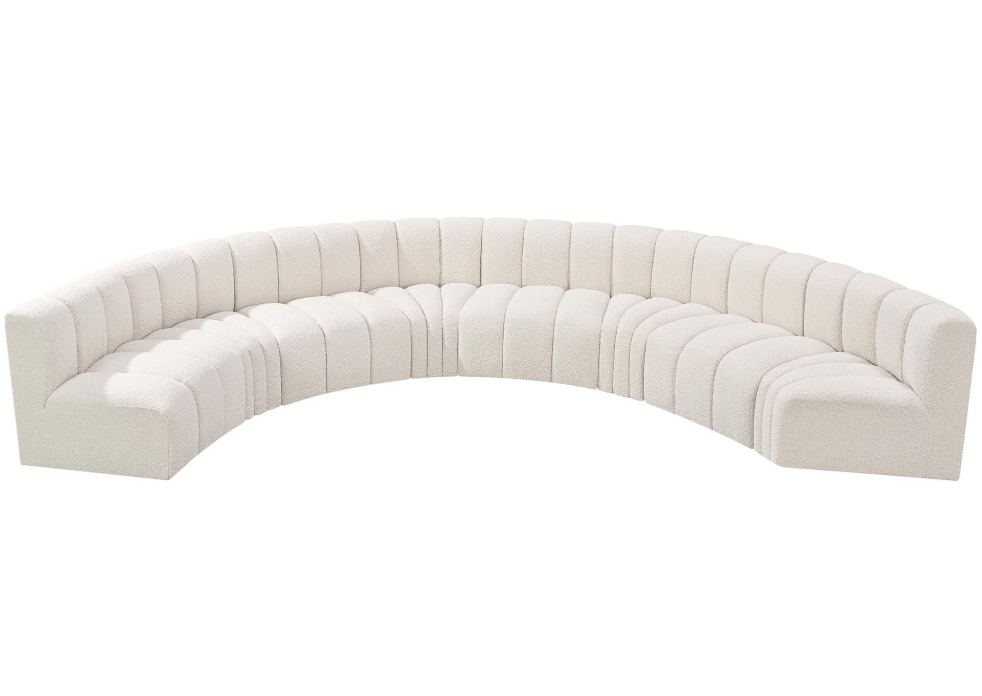 Arc Cream Boucle Fabric Modular Sofa,Meridian Furniture