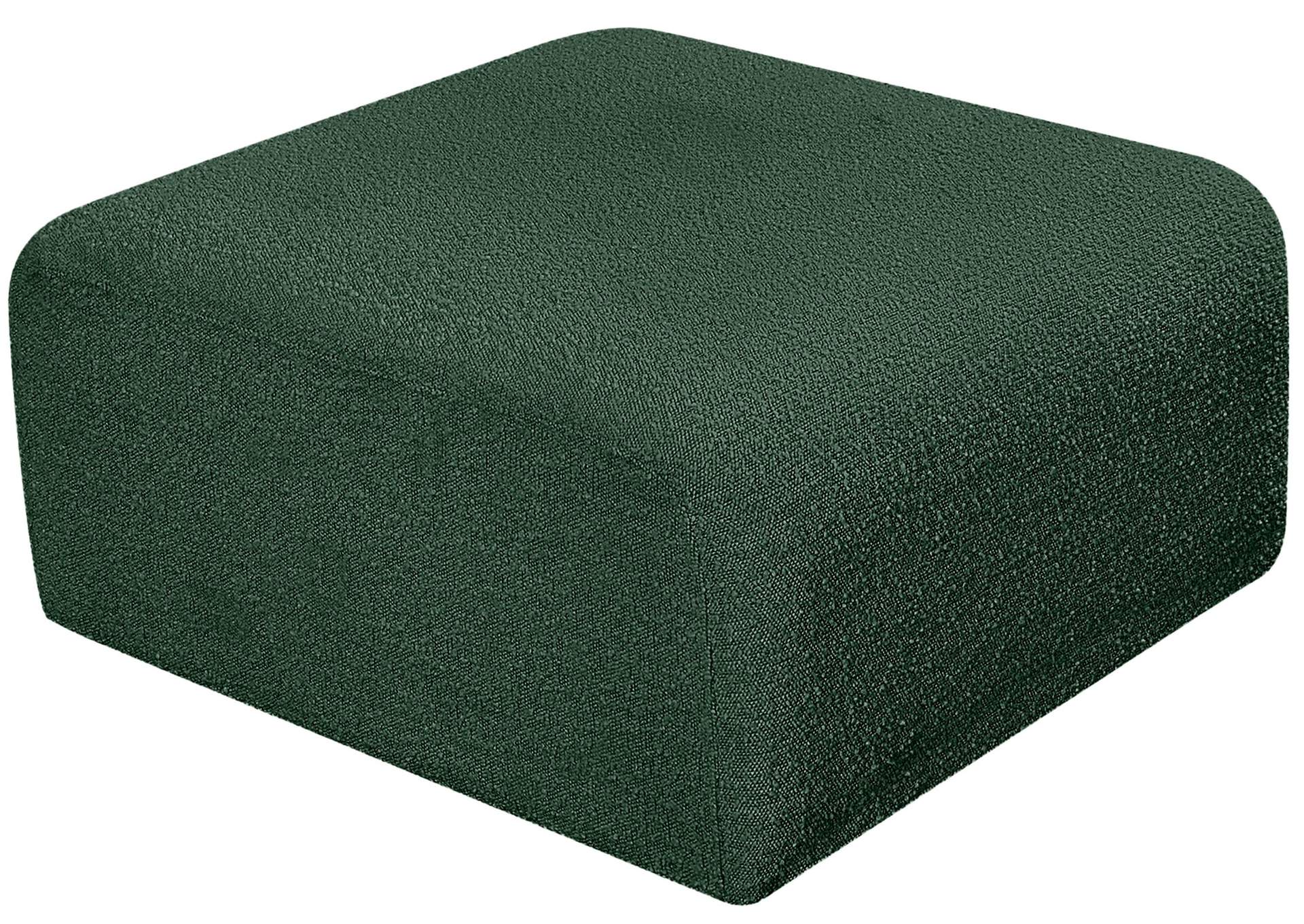 Arc Green Boucle Fabric Ottoman,Meridian Furniture