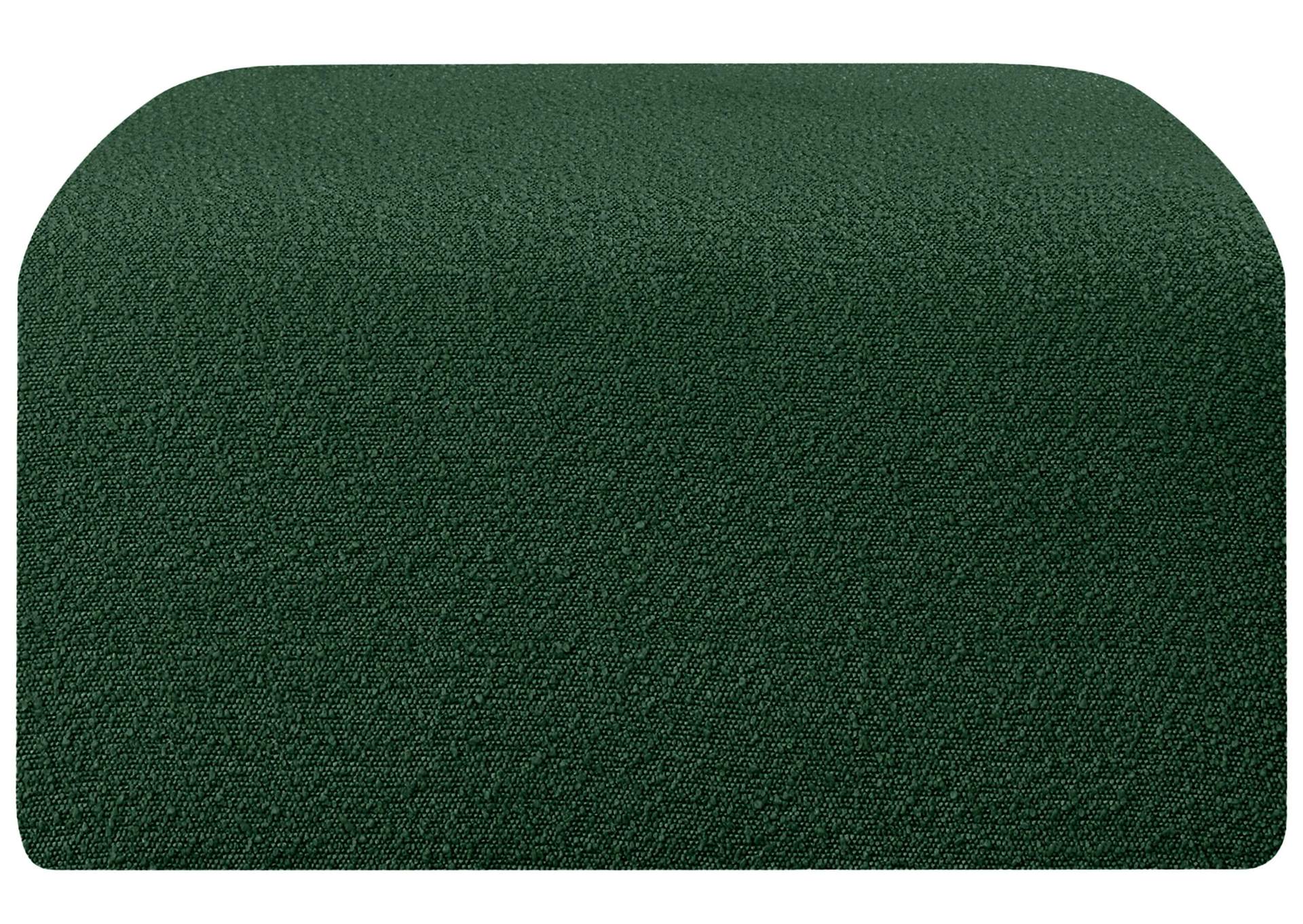 Arc Green Boucle Fabric Ottoman,Meridian Furniture