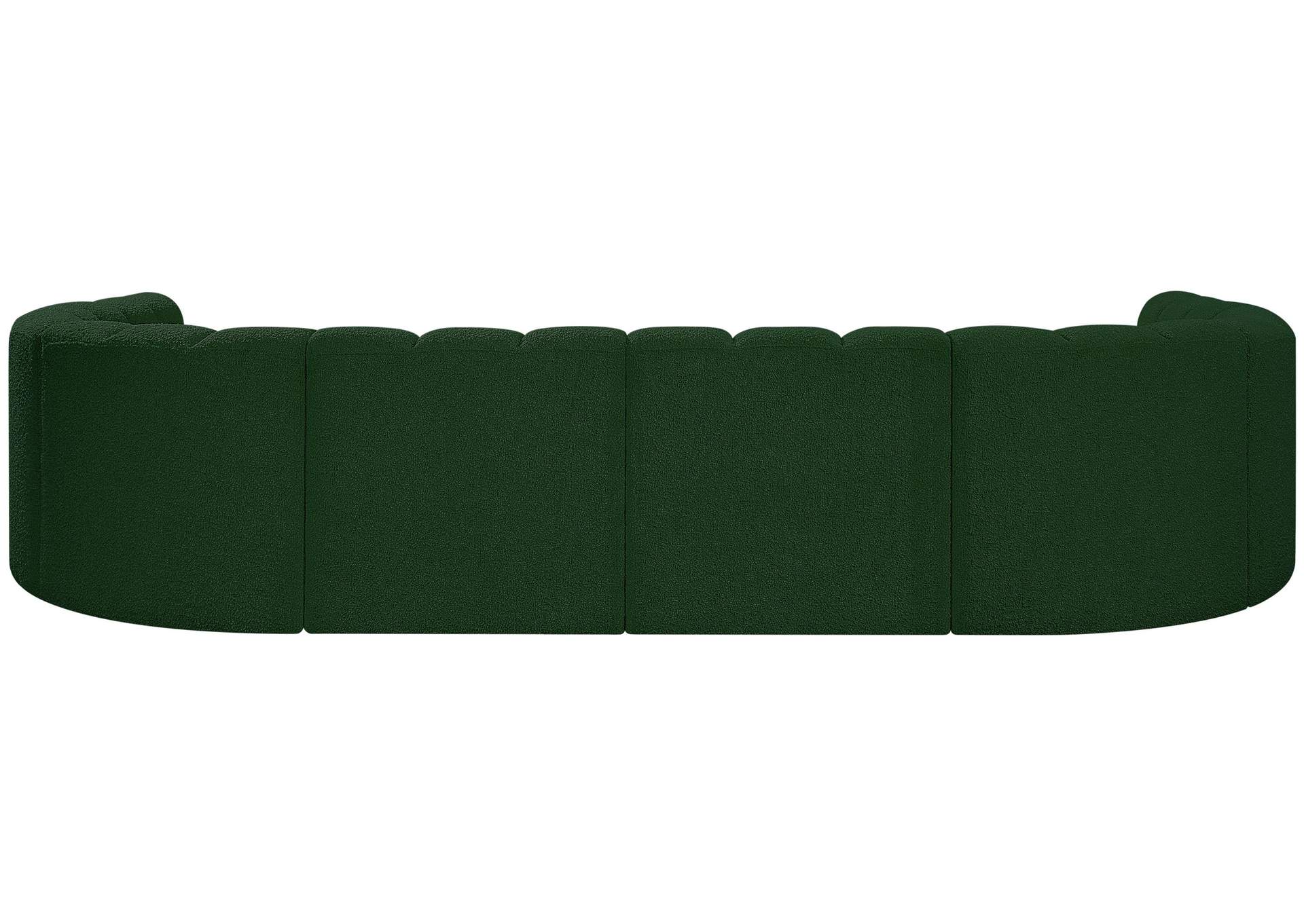 Arc Green Boucle Fabric Modular Sofa,Meridian Furniture