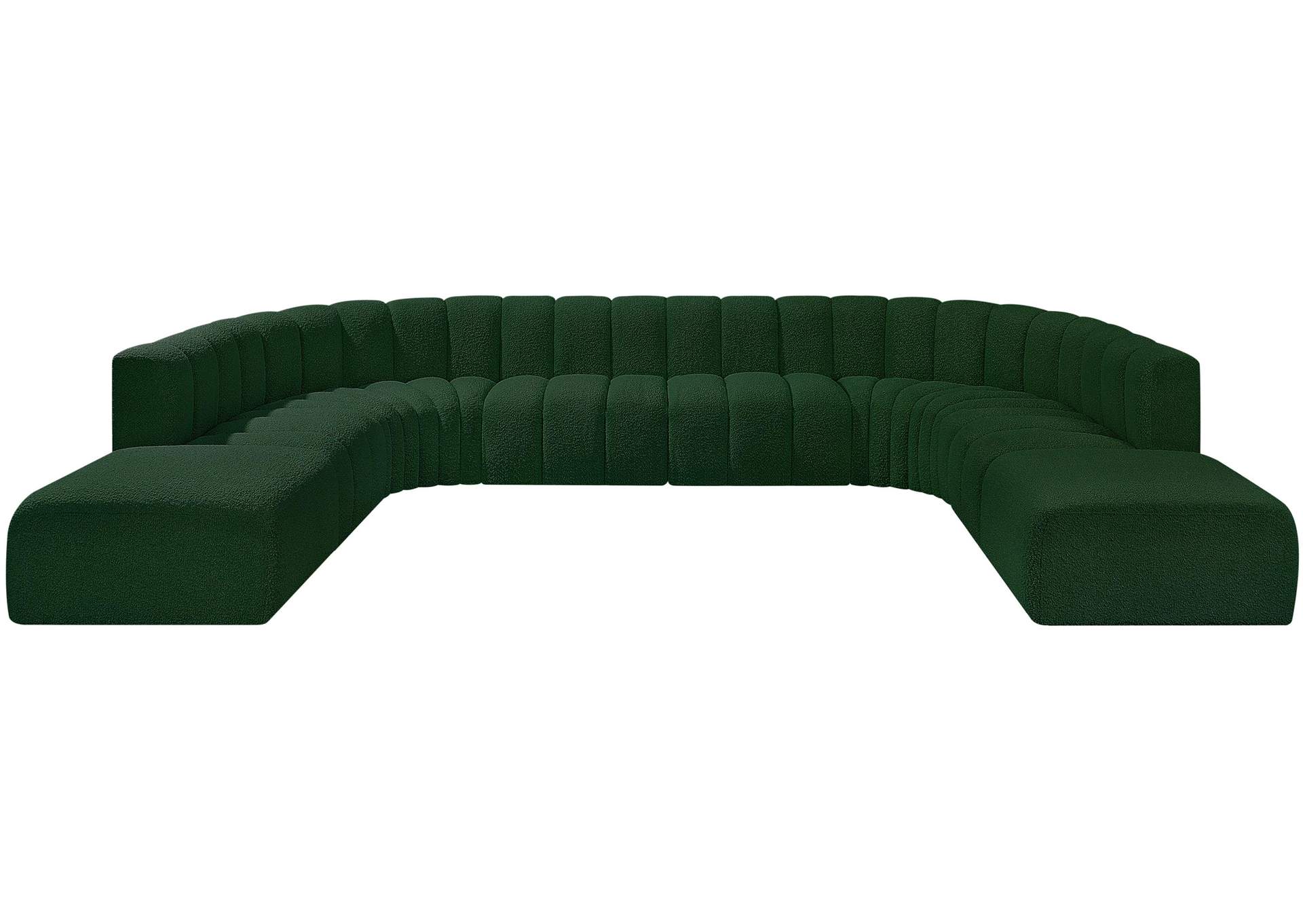 Arc Green Boucle Fabric Modular Sofa,Meridian Furniture