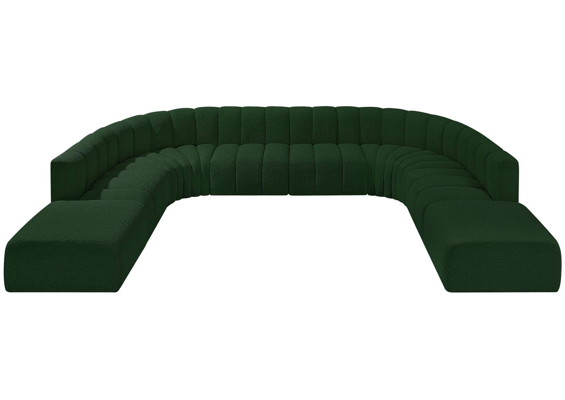 Arc Green Boucle Fabric Modular Sofa,Meridian Furniture