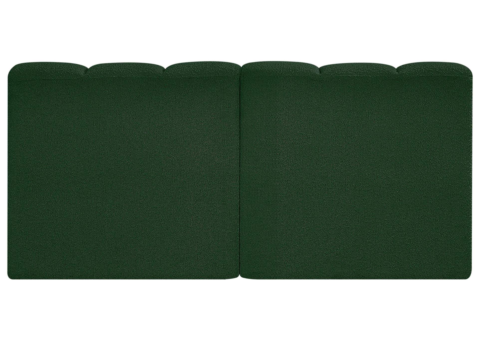 Arc Green Boucle Fabric Modular Sofa,Meridian Furniture