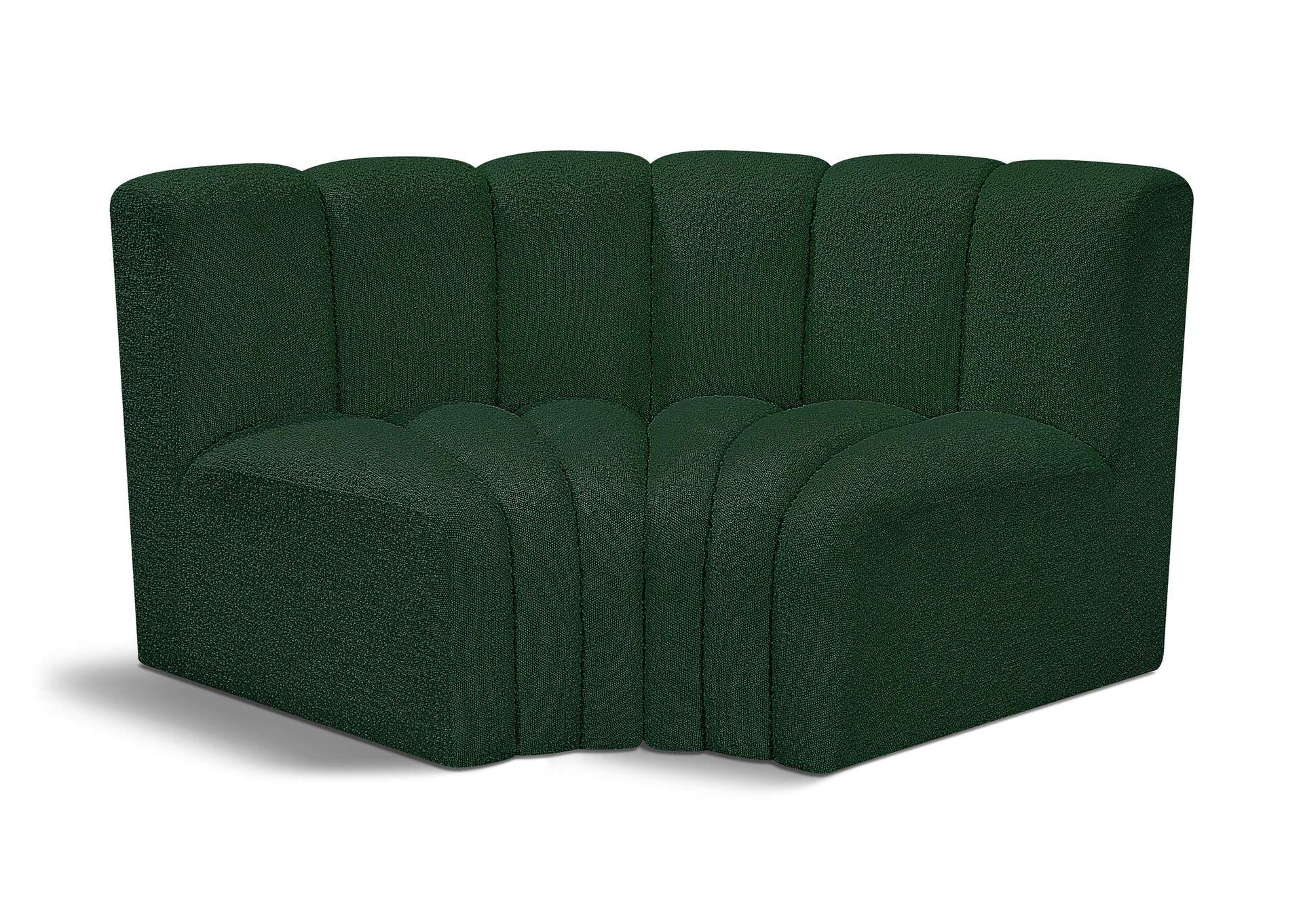 Arc Green Boucle Fabric Modular Sofa,Meridian Furniture