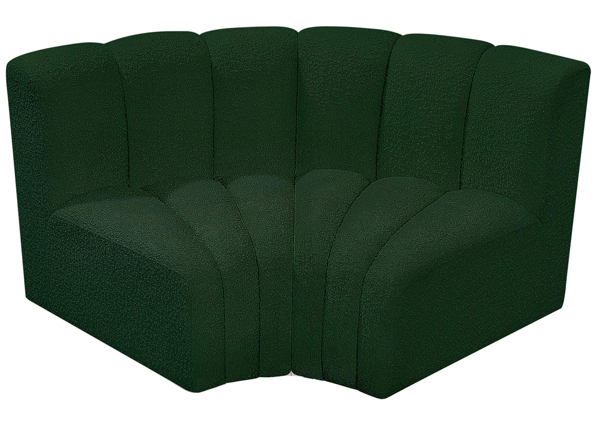 Arc Green Boucle Fabric Modular Sofa,Meridian Furniture