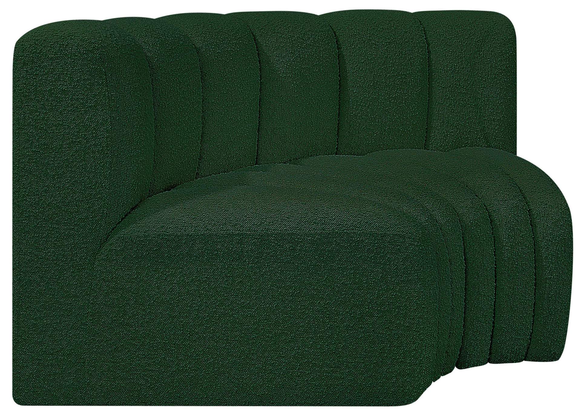 Arc Green Boucle Fabric Modular Sofa,Meridian Furniture