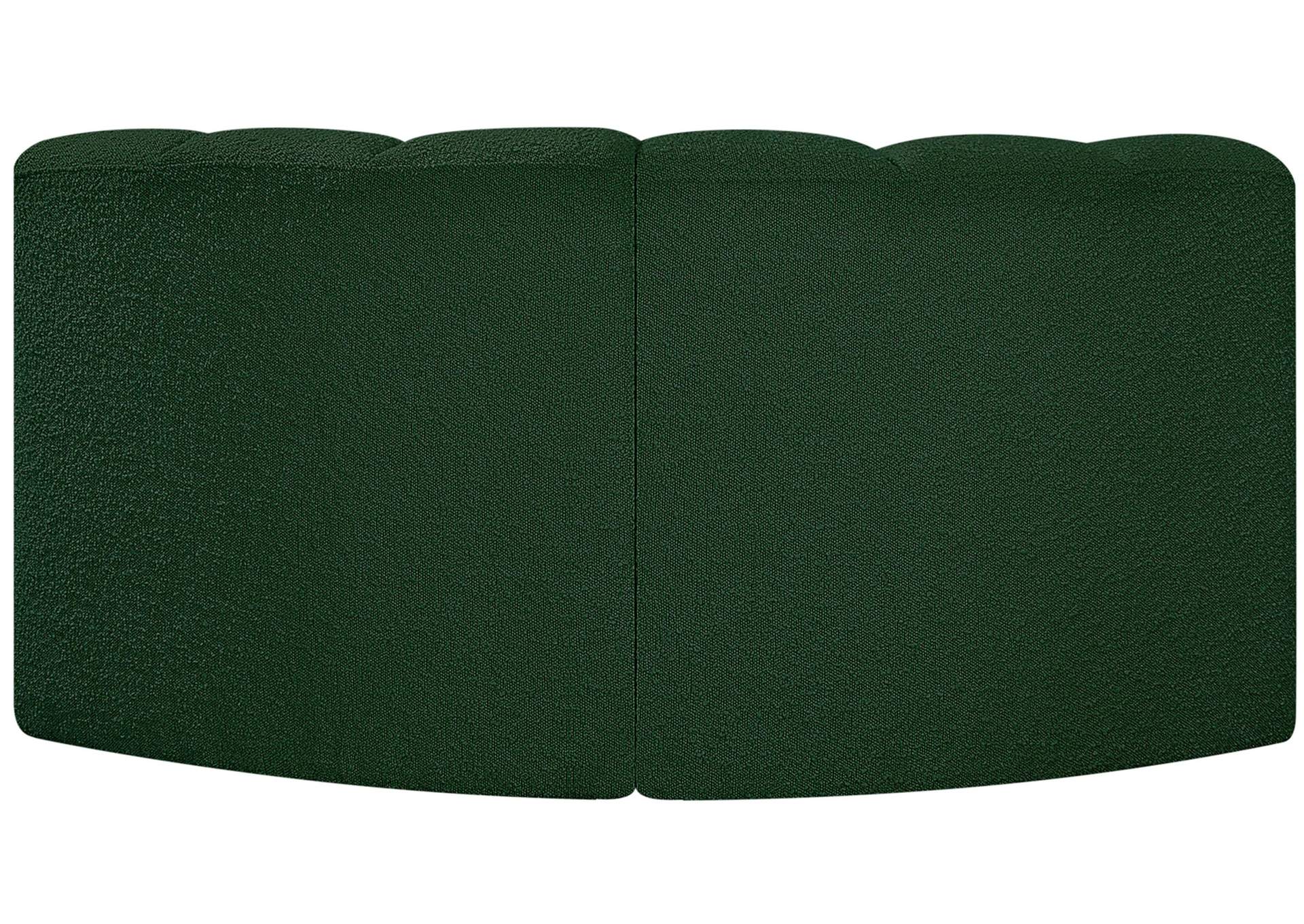 Arc Green Boucle Fabric Modular Sofa,Meridian Furniture